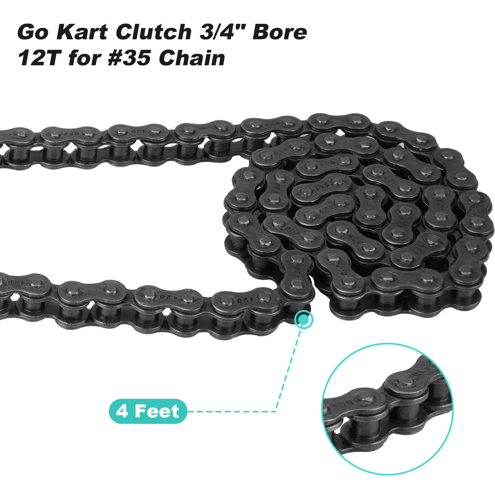 Go Kart Clutch 3/4 Bore 12T With #35 Chain, For Predator 212 Centrifugal Clutch Compatible With Honda Gx160, Gx200, Gx140, Gx120, Gc160, Gc190, Harbor Freight, Briggs And Stratton Tecumseh