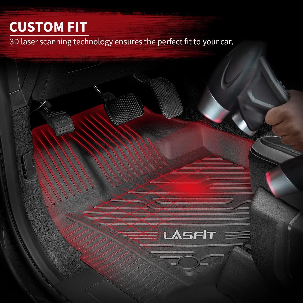 Lasfit Floor Mats Fit For Bmw X3 2011-2017 & Bmw X4 2015-2018 Xdrive28I, Xdrive28D, Xdrive35I, M40I, Custom Fit Tpe All Weather