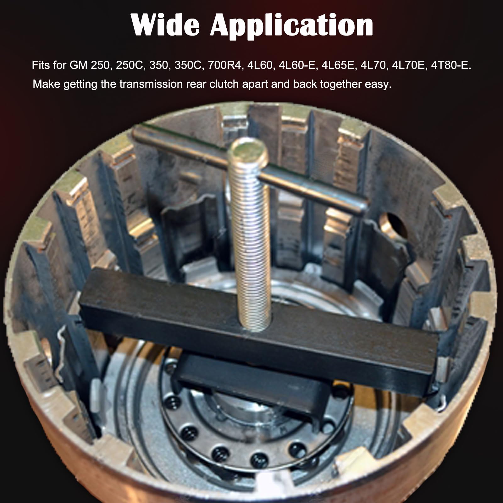 Bonbo T-0151 Rear Clutch Spring Compressor Transmission Tool - 4L60E Low & Reverse Spring Compressor, Compatible With Gm 250 250C 350 350C 700R4 4L60 4L60-E 4L65E 4L70 4L70E 4T80-E