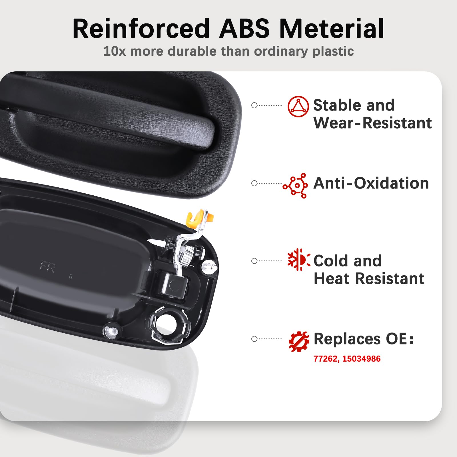 Faersi Outside Exterior Door Handle Front Passenger Side For 1999-2007 Chevy Silverado Tahoe Suburban Avalanche Gmc Sierra Yukon