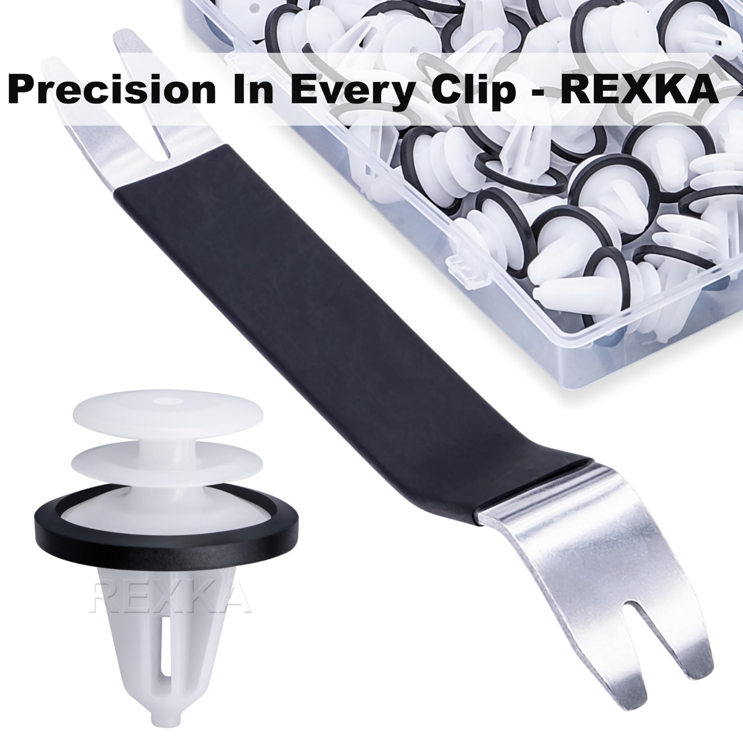 Rexka 31Pcs Door Panel Retainer Clip For Ford W713297-S300 C-Max Edge Escape Explorer F-150 Mustang Focus Flex Fusion Taurus Lin