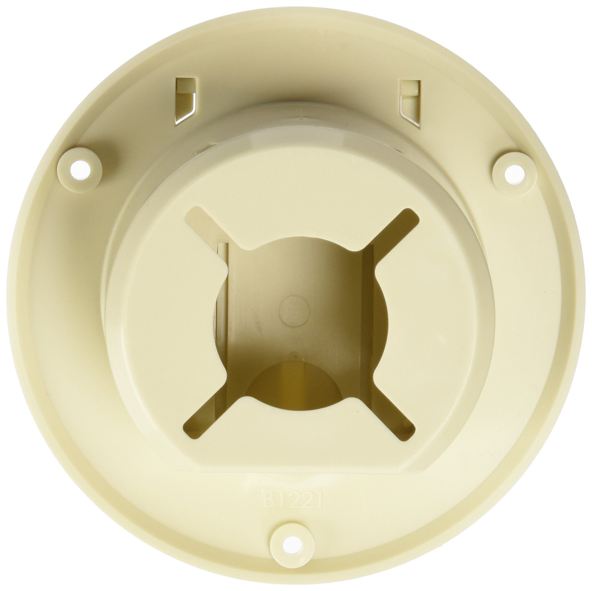 Rv Designer B122, Round Electrical Cable Hatch, Basic, Replaceable Lid, 4.3 Inch Diameter, Colonial White