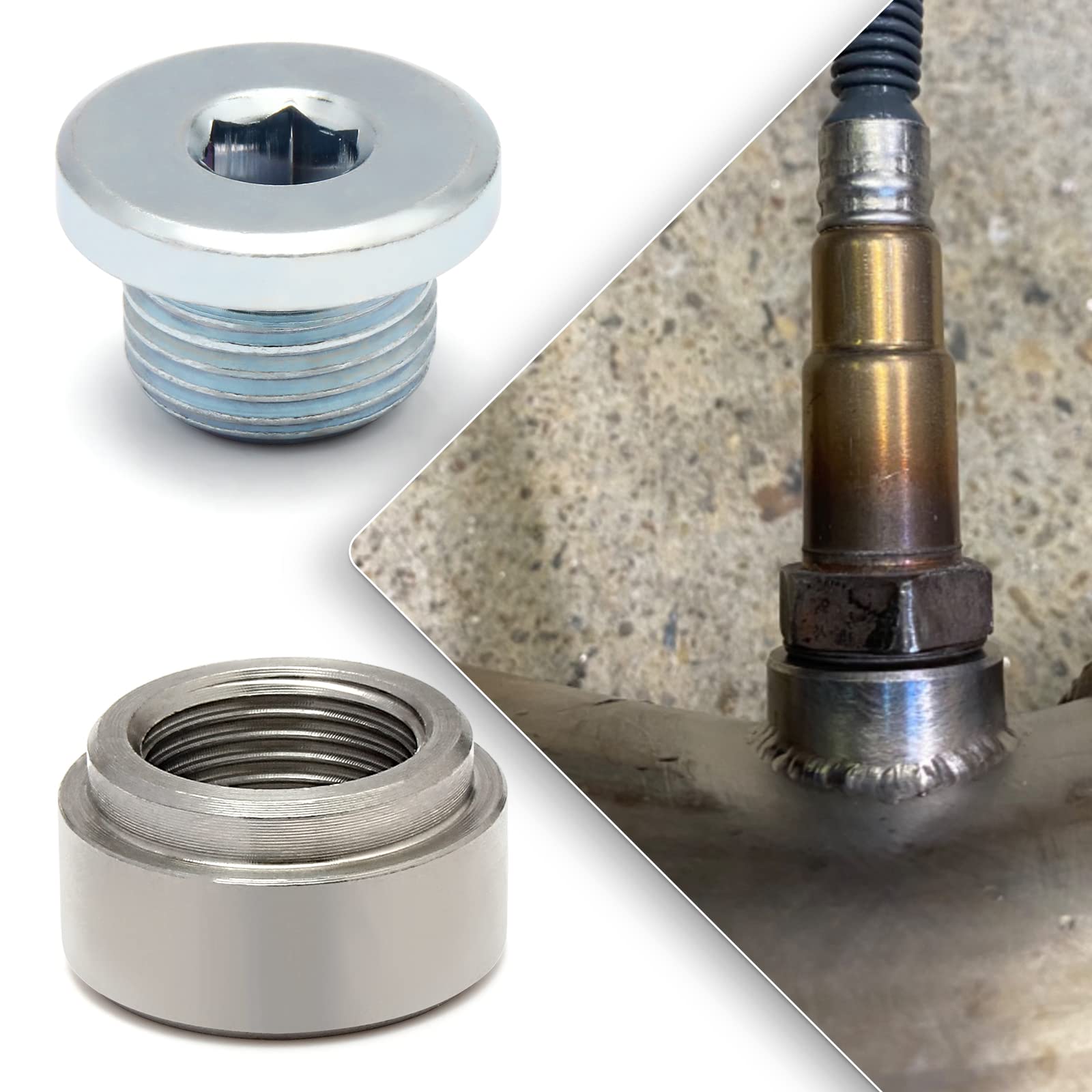 Ledaut M18X1.5 Stepped Mounting Bung And Plugs (1 Bungs/1 Plugs) Fittings Weld Bung