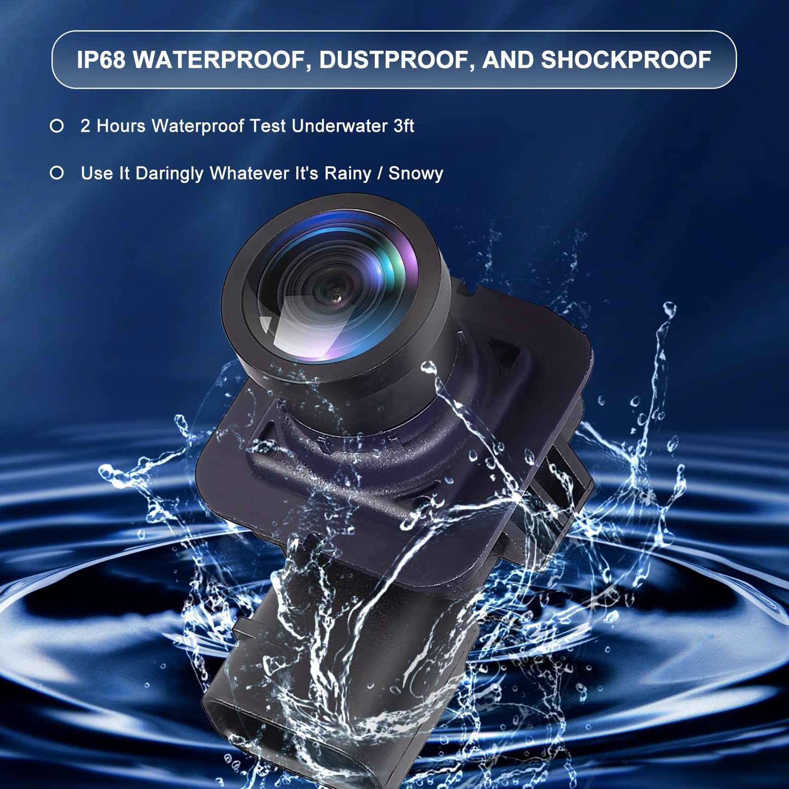 Partselect Rear View Reversing Backup Camera Bt4Z-19G490-A Bt4Z-19G490-B, Park Assist Camera Replacement For Ford Edge 2011-2015