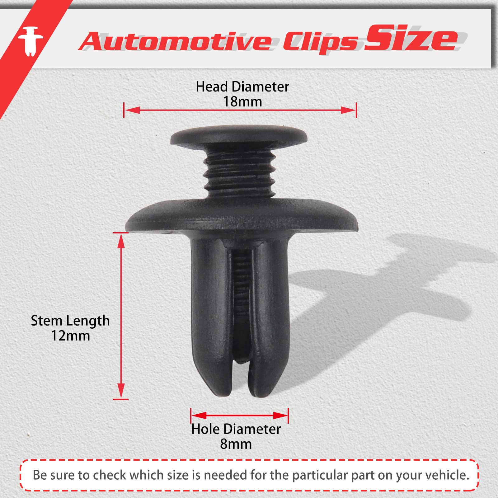 OTUAYAUTO 20pcs Fender Liner Clips - Replacement for Ford, Kia, Hyundai Elantra, Genesis, Sonata, Hyundai Santa Fe, Mazda 3, Maz