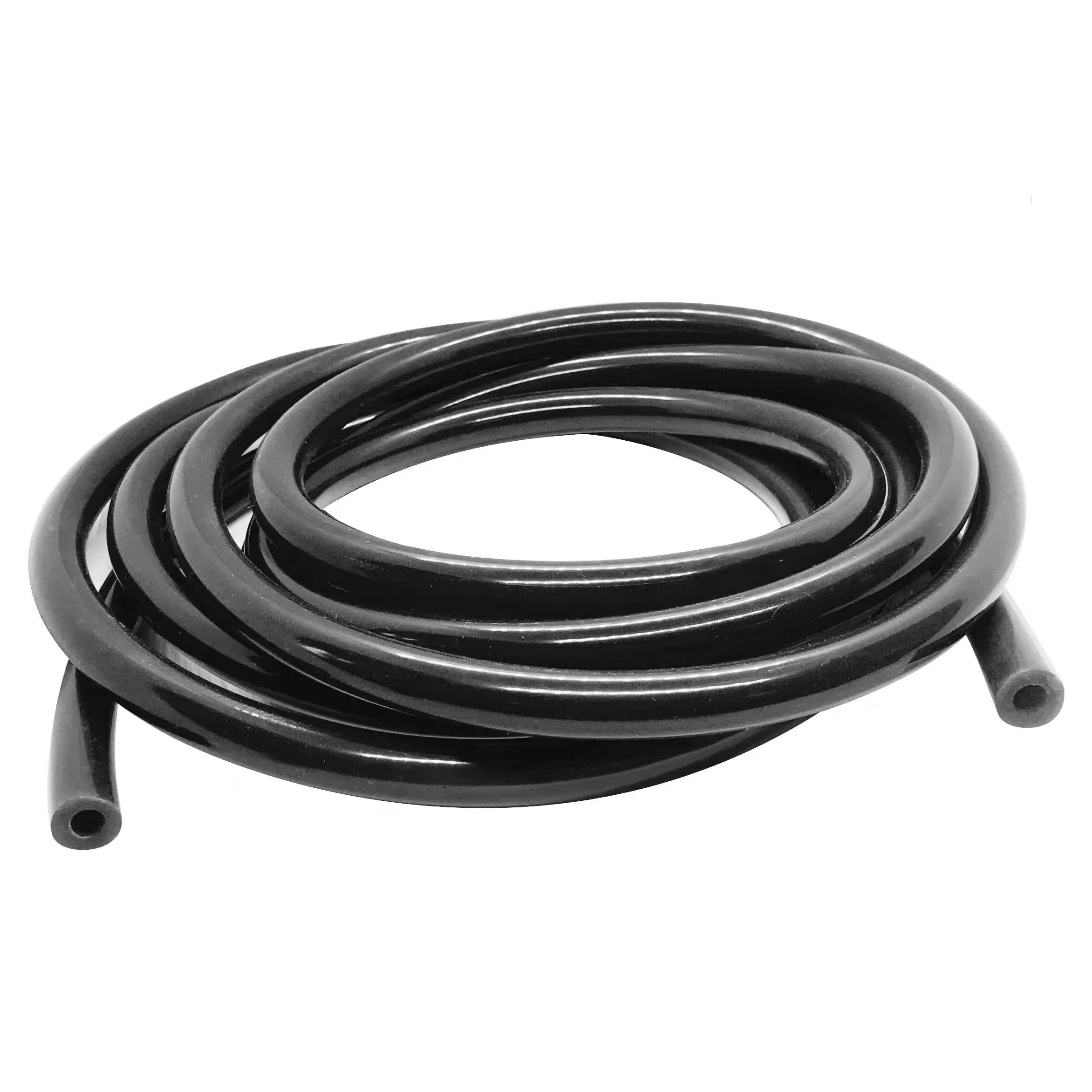 Silicone Vacuum Tubing Hose Line Universal Black, 1/4 (6Mm) Id 12Mm Od 10 Feet High Tempterature 60 Psi Max Pressure