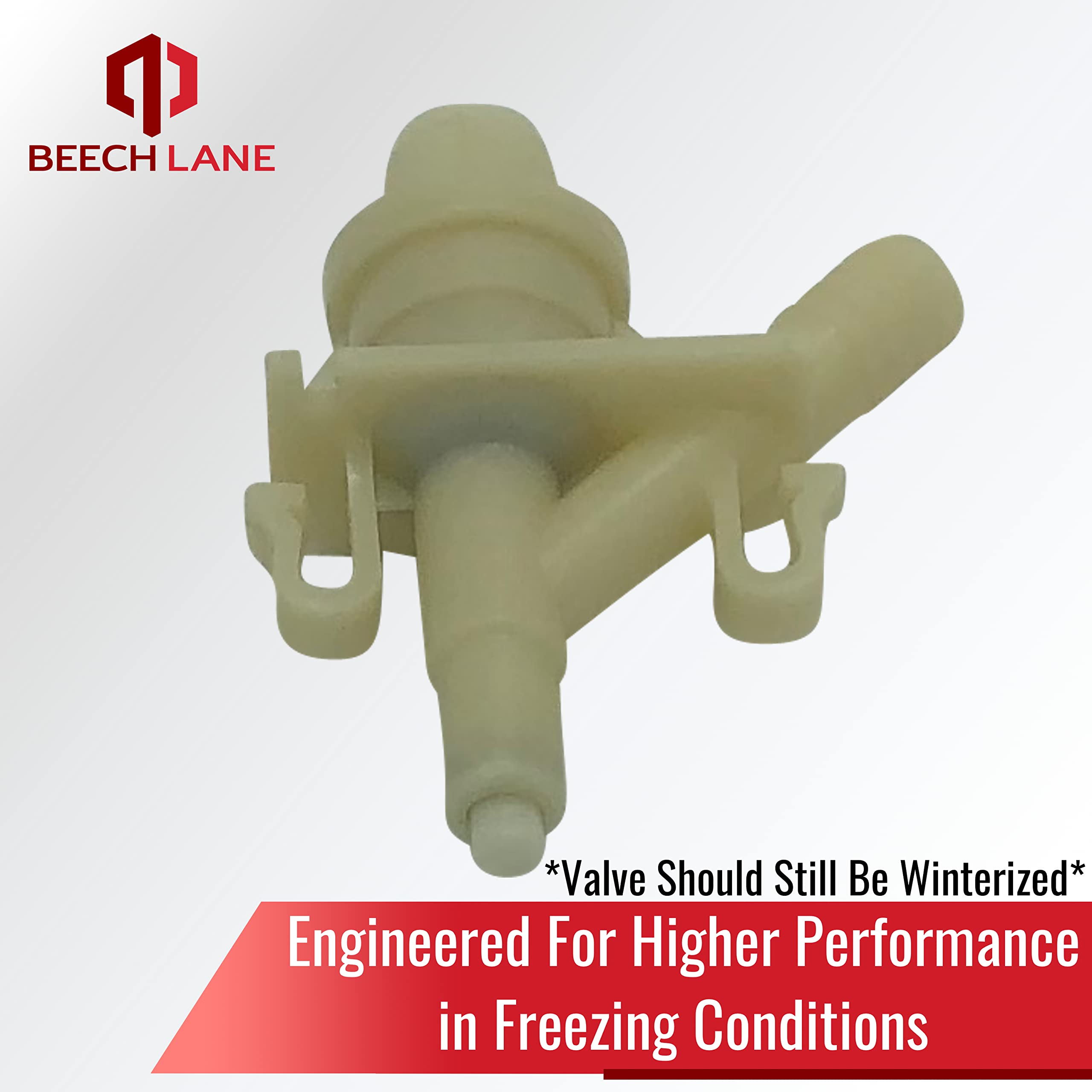 Beech Lane Water Valve Kit for Dometic Toilets 300, 310, 320 - Increased Freeze Resistance, Ultrasonic Sealing, Natural Color