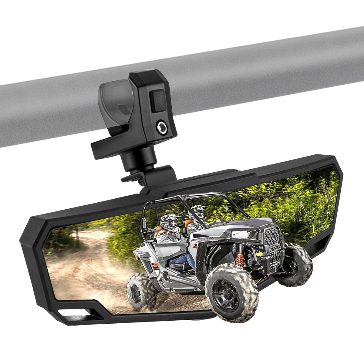 Wsays Utv Center Rear View Mirror Adjustable Angle Fits 1.5-2' Round Roll Bar Re WBCARB0CFLDLHVJ