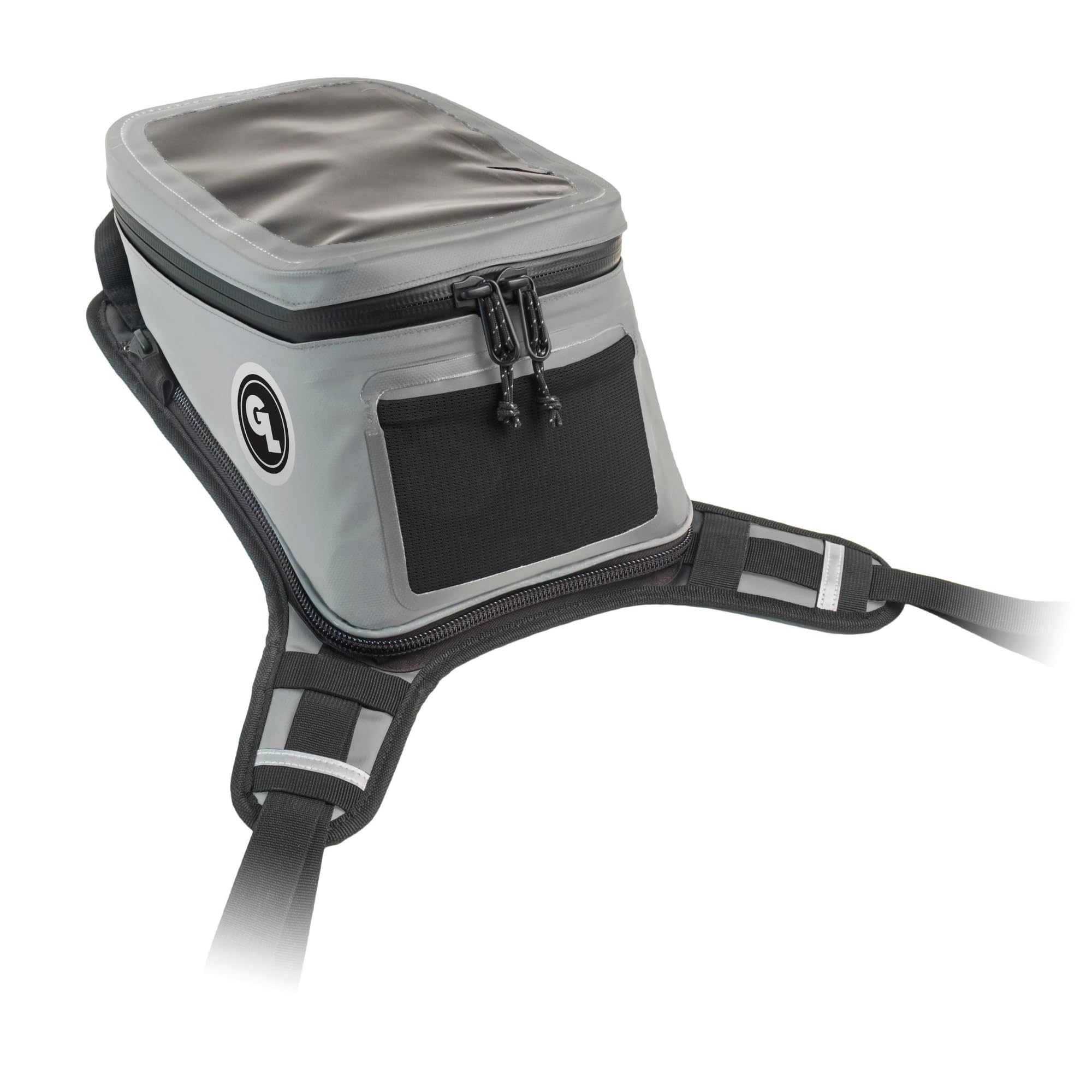 Giant Loop Diablo Tank Bag, Gray Waterproof Motorcycle Tank Bag, 6-Liters Capacity For Small Items, Fits Any Dirt Bike, Snow Bike, Adventure, Dual Sport & More