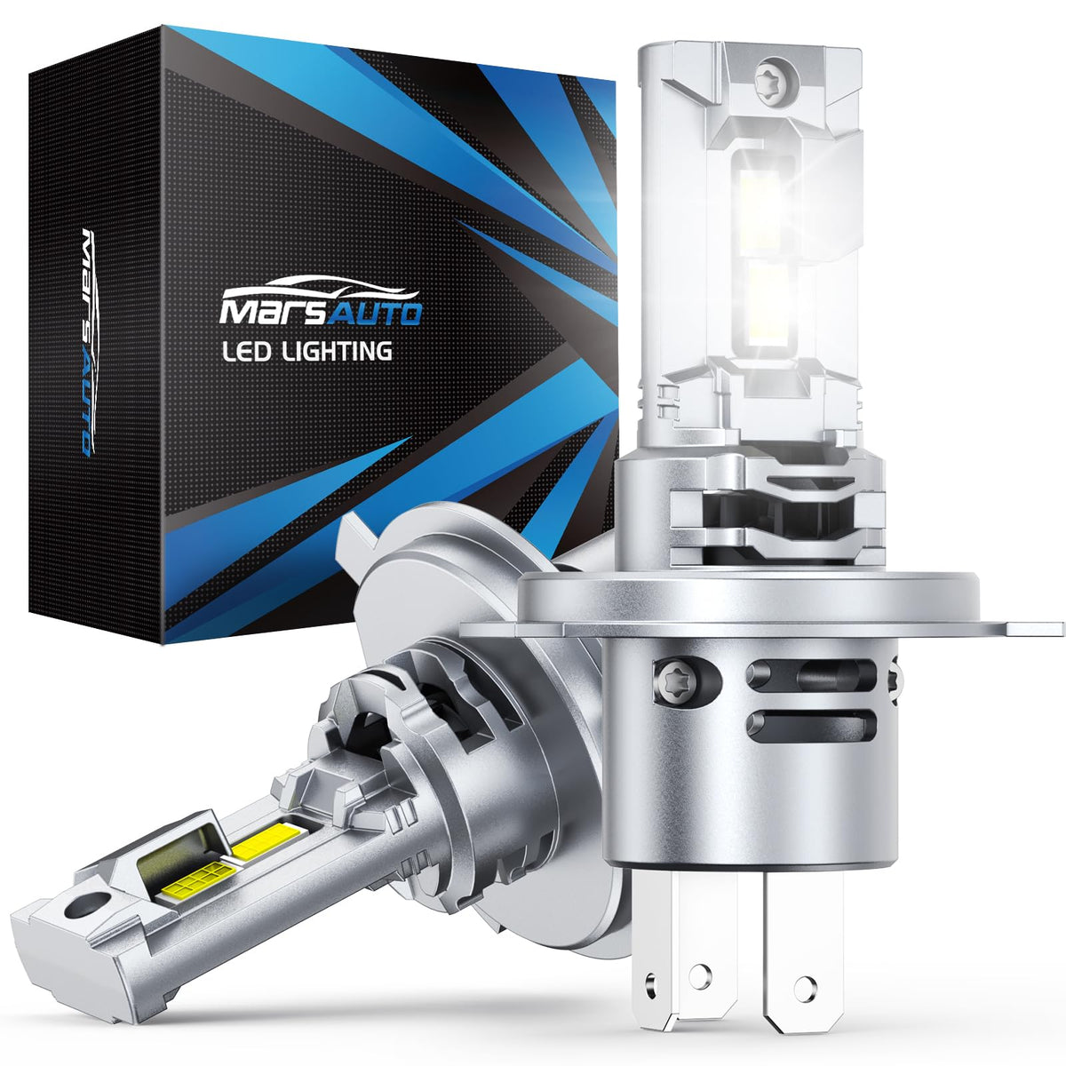 Marsauto H4/9003 Fog Bulbs, 36,000Lm Super Bright Bulbs, 1:1 Small Size, H4 Bulb