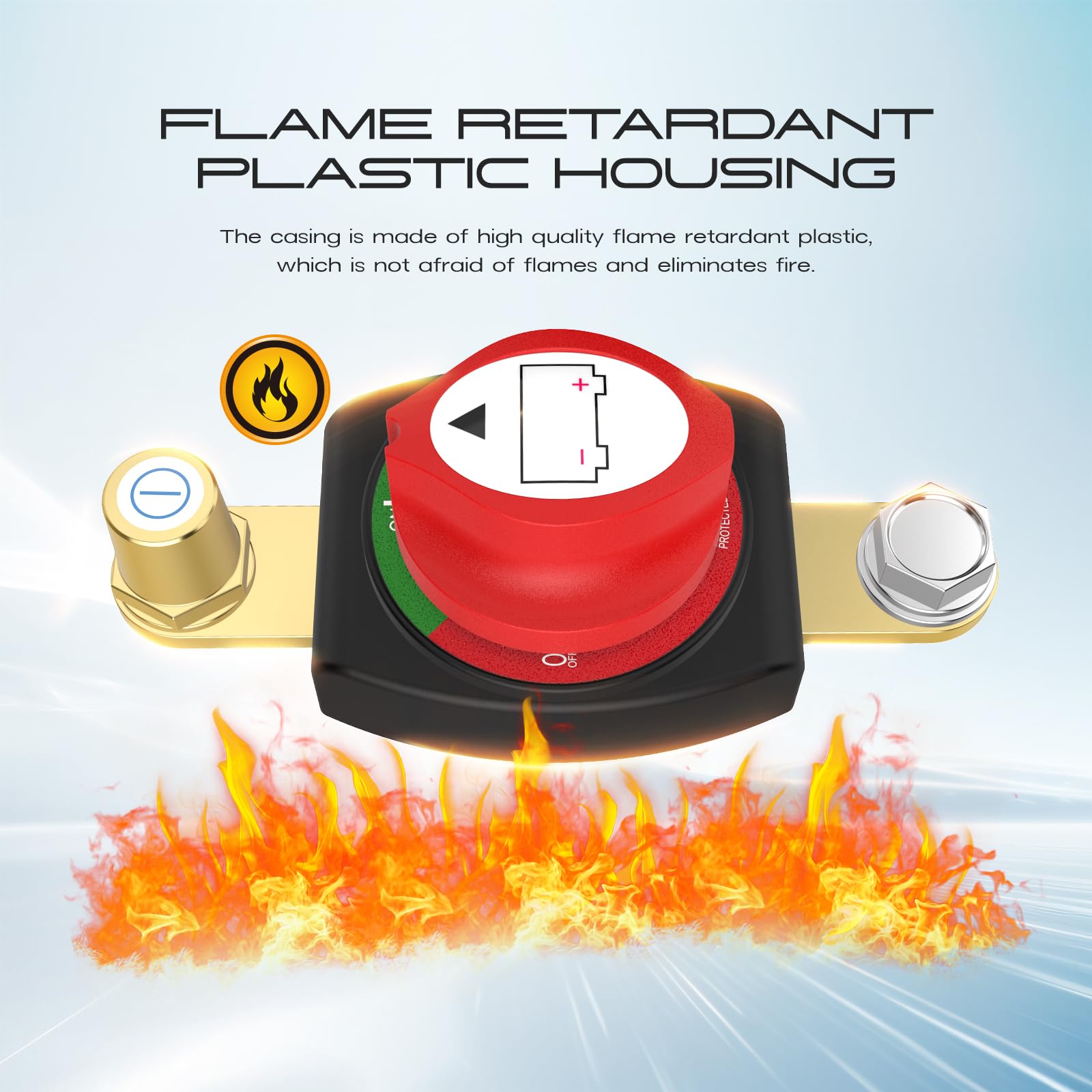 Side Post Battery Disconnect Switch, Cnaodun Battery Cut Off Switch With Top Post Negative12-48V Heavy Duty Battery Shut Off Swi