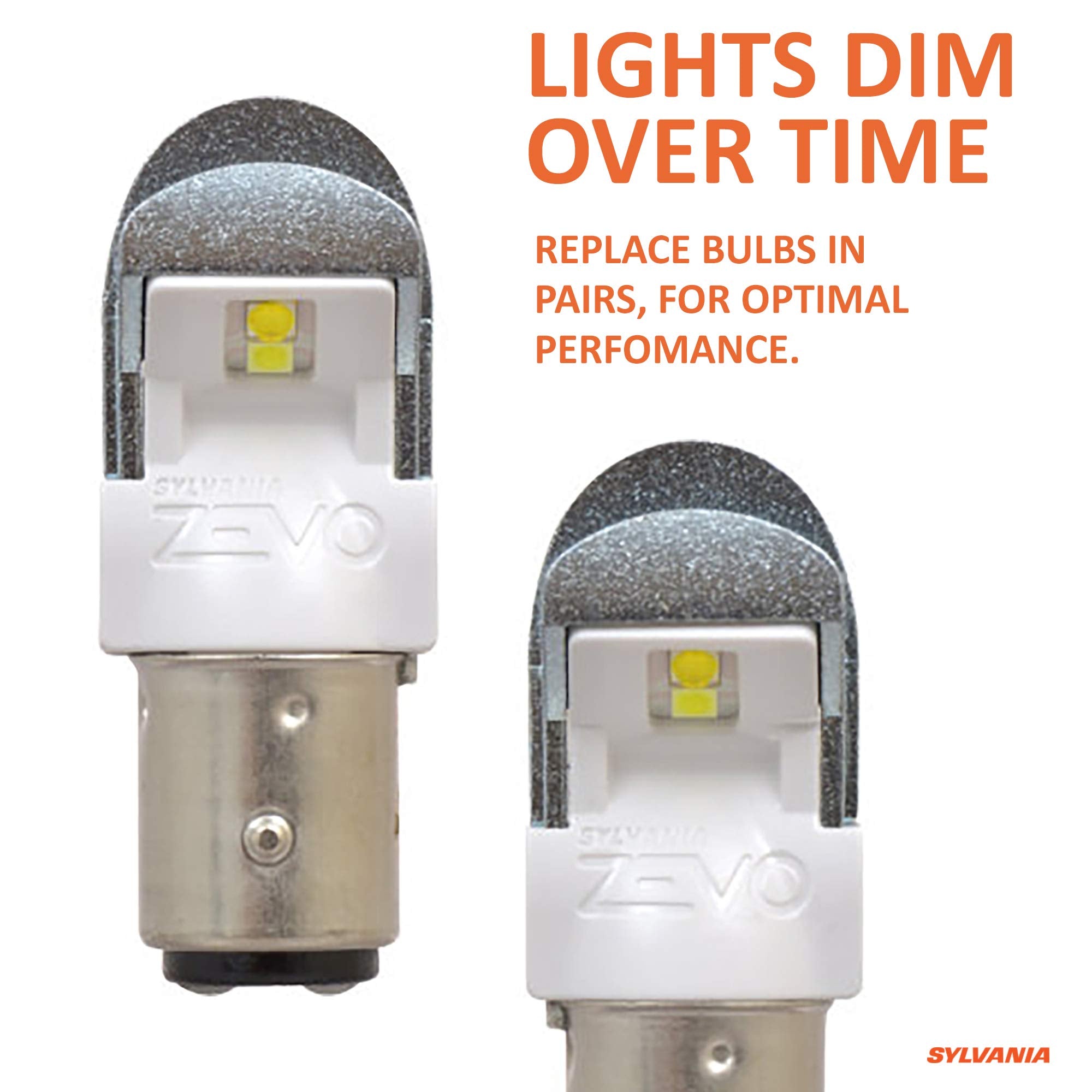 Sylvania - 7528 Zevo Led White Bulb - Bright Led Bulb, Ideal For Daytime Running Lights (Drl) And Back-Up/Reverse Lights (Contai
