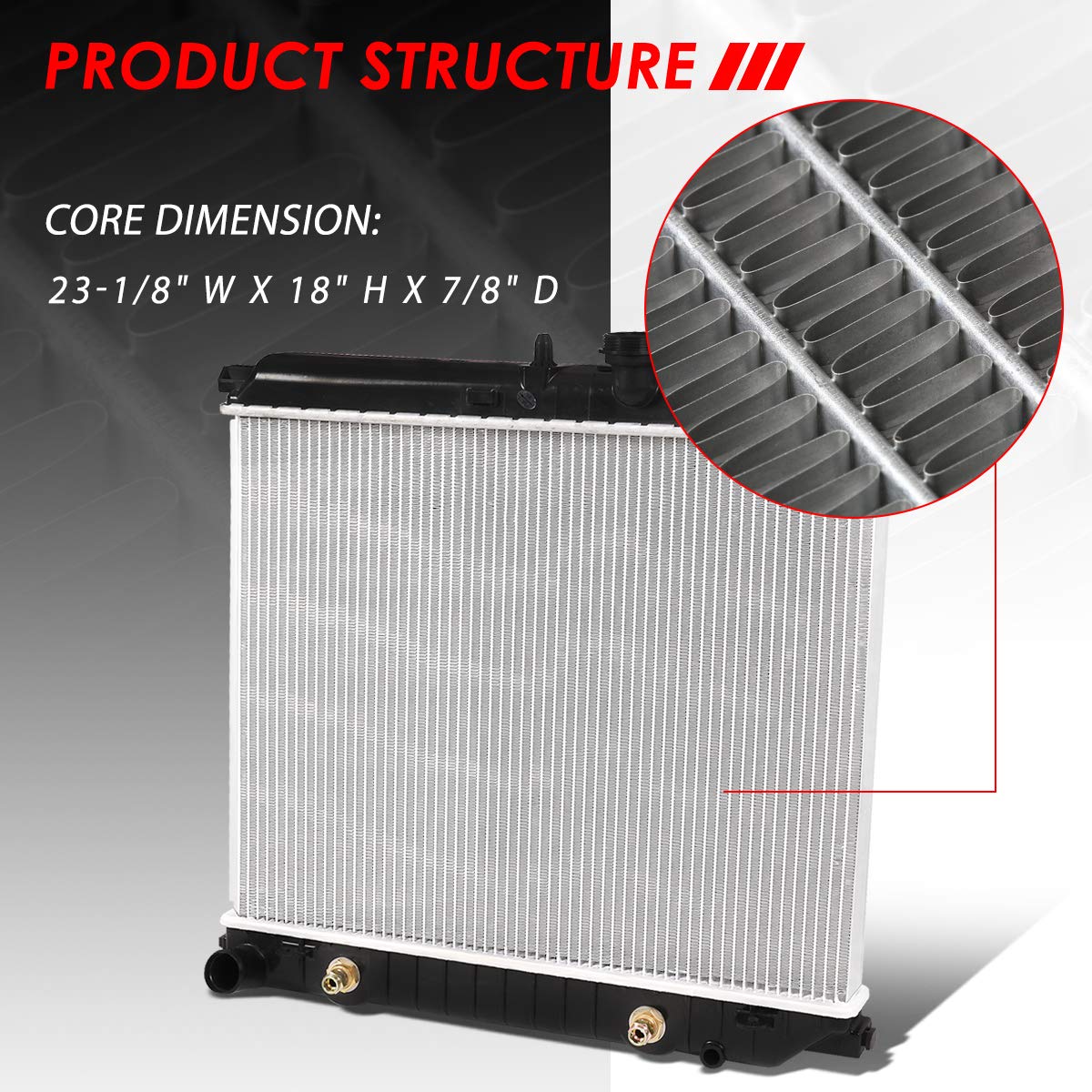 Auto Dynasty Dpi 2707 Factory Style 1-Row Cooling Radiator, Compatible With Chevy Colorado Gmc Canyon Isuzu I280 I290 I350 I370