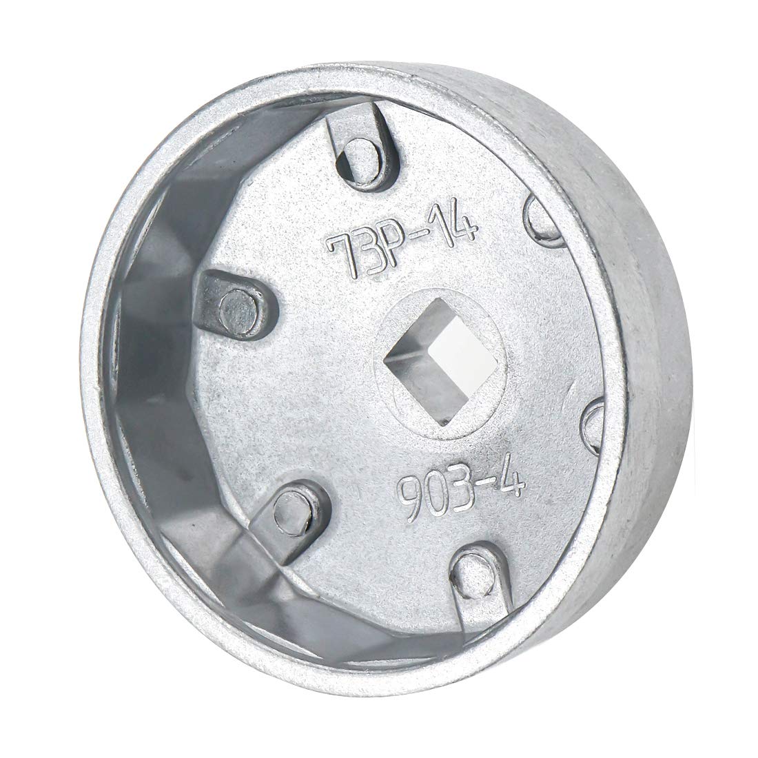 Rannb Oil Filter Cap Wrench 74Mm Max Inner Dia Aluminum Alloy 14 Flute Model 903-4