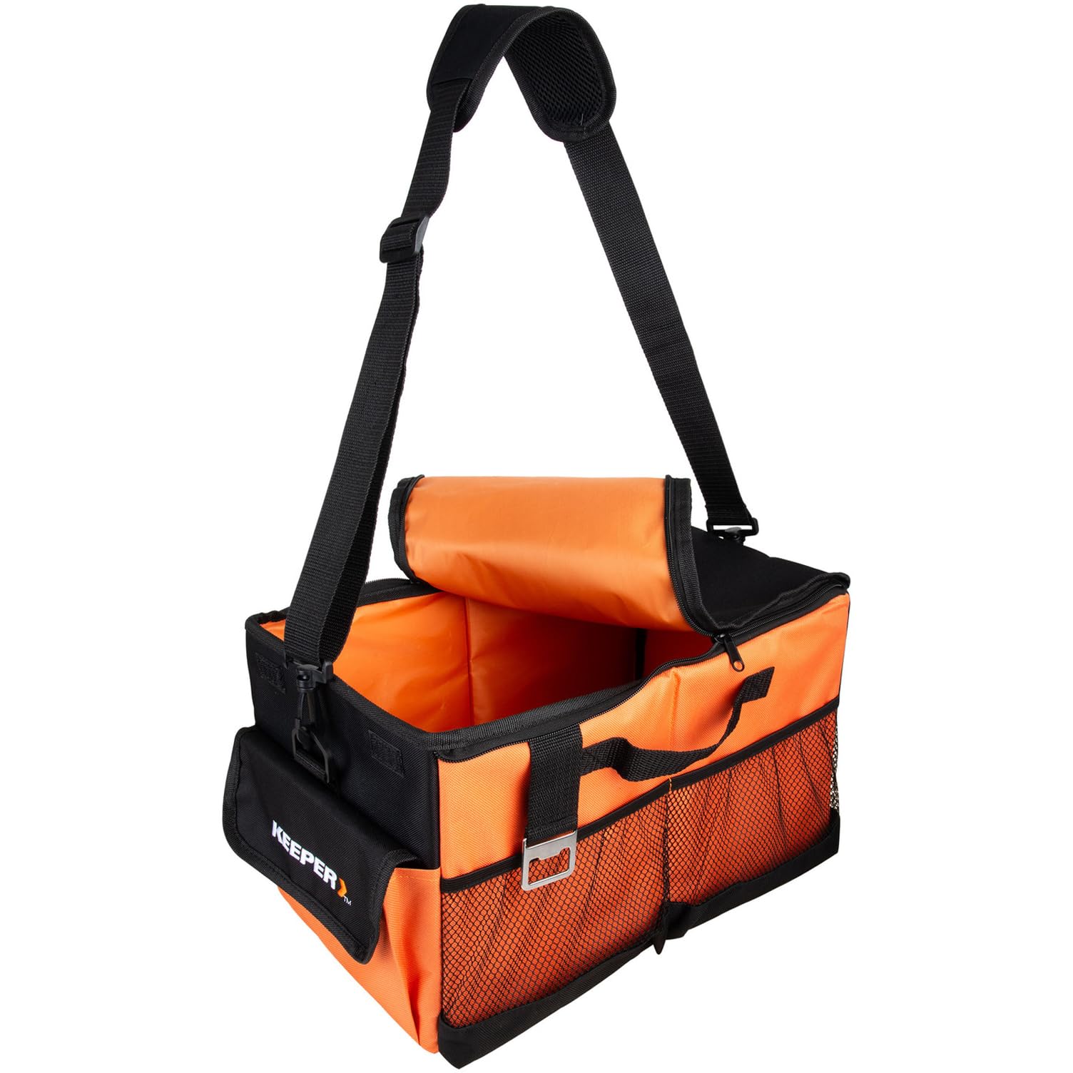 KEEPER Portable Trunk Organizer, 19L, Car Organizers and Storage, Non-Slip Bottom, Suitable for SUV, Minivan, and Cars