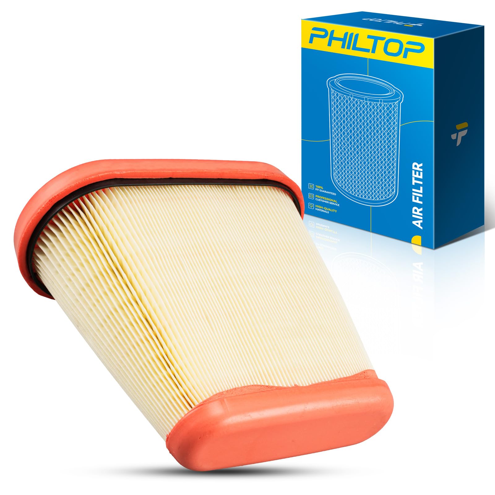 PHILTOP Engine air filter CA12062 Replacement for 2014-2019 Chevrolet Corvette, Rigid Panel