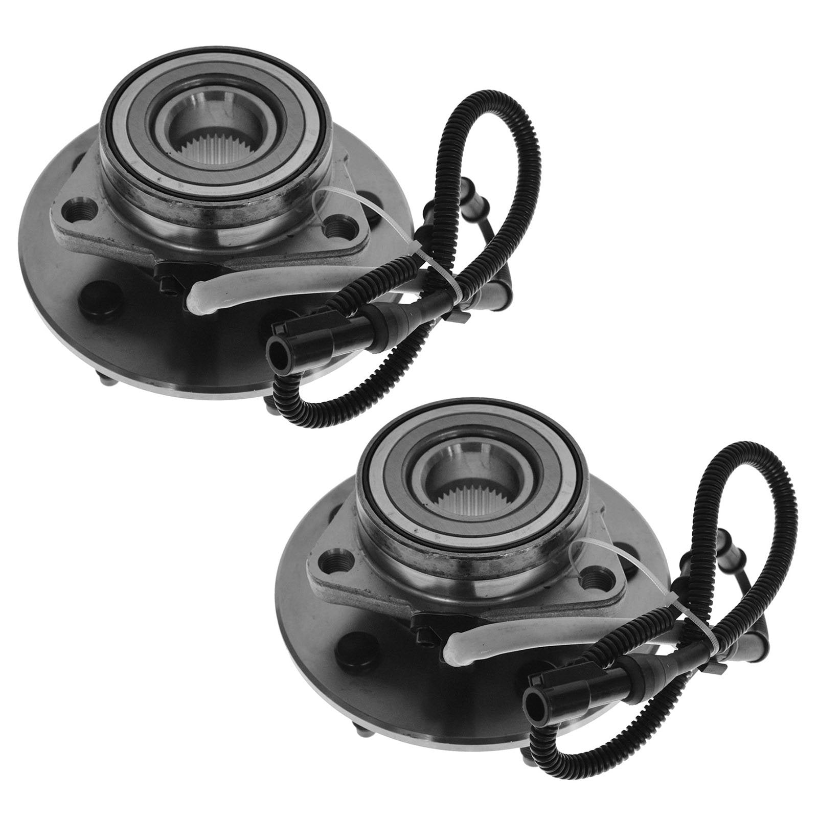 Trq Front Wheel Hub Bearings Assembly Set Compatible With 2000-2002 Ford Expedition Lincoln Navigator