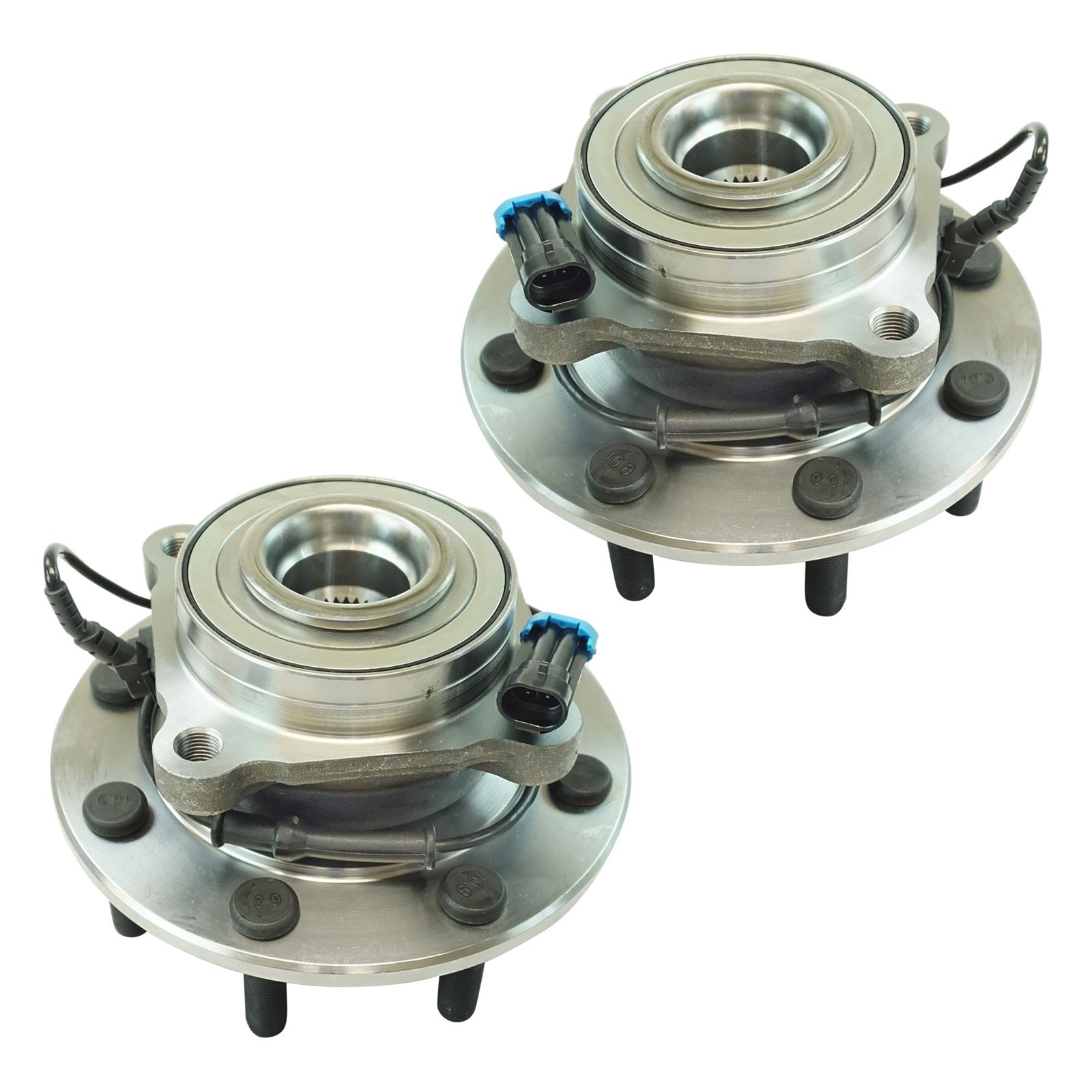 Trq Front Wheel Hub Bearings Assembly Set Compatible With 2007-2010 Chevrolet Silverado 3500 Hd Gmc Sierra 3500 Hd