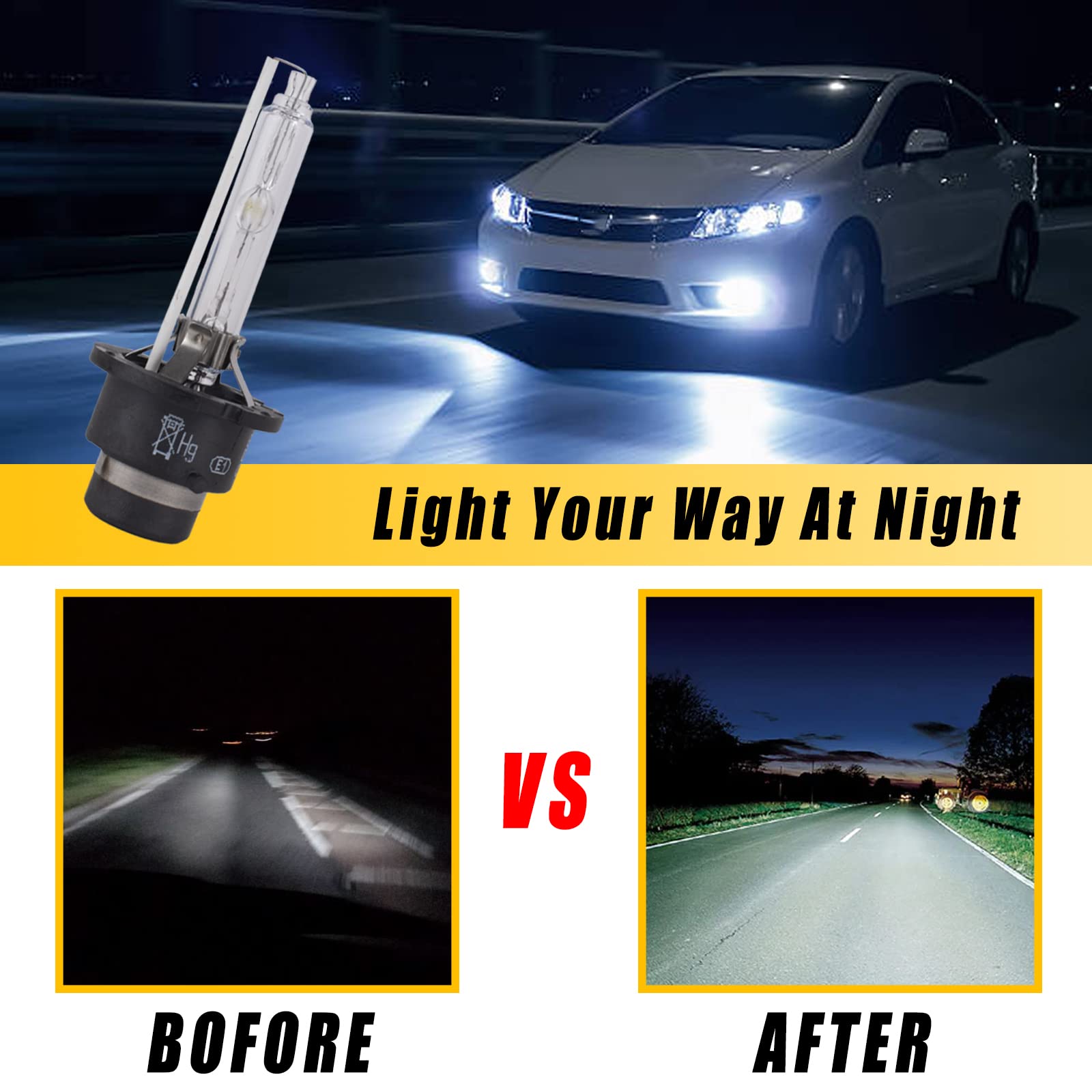 Boine Xenon Hid Headlight Ballast With Igniter, D2S Bulb Assembly Module Compatible With 2002-2005 Acura Tl/Tsx/Tl Type-S, 04-06