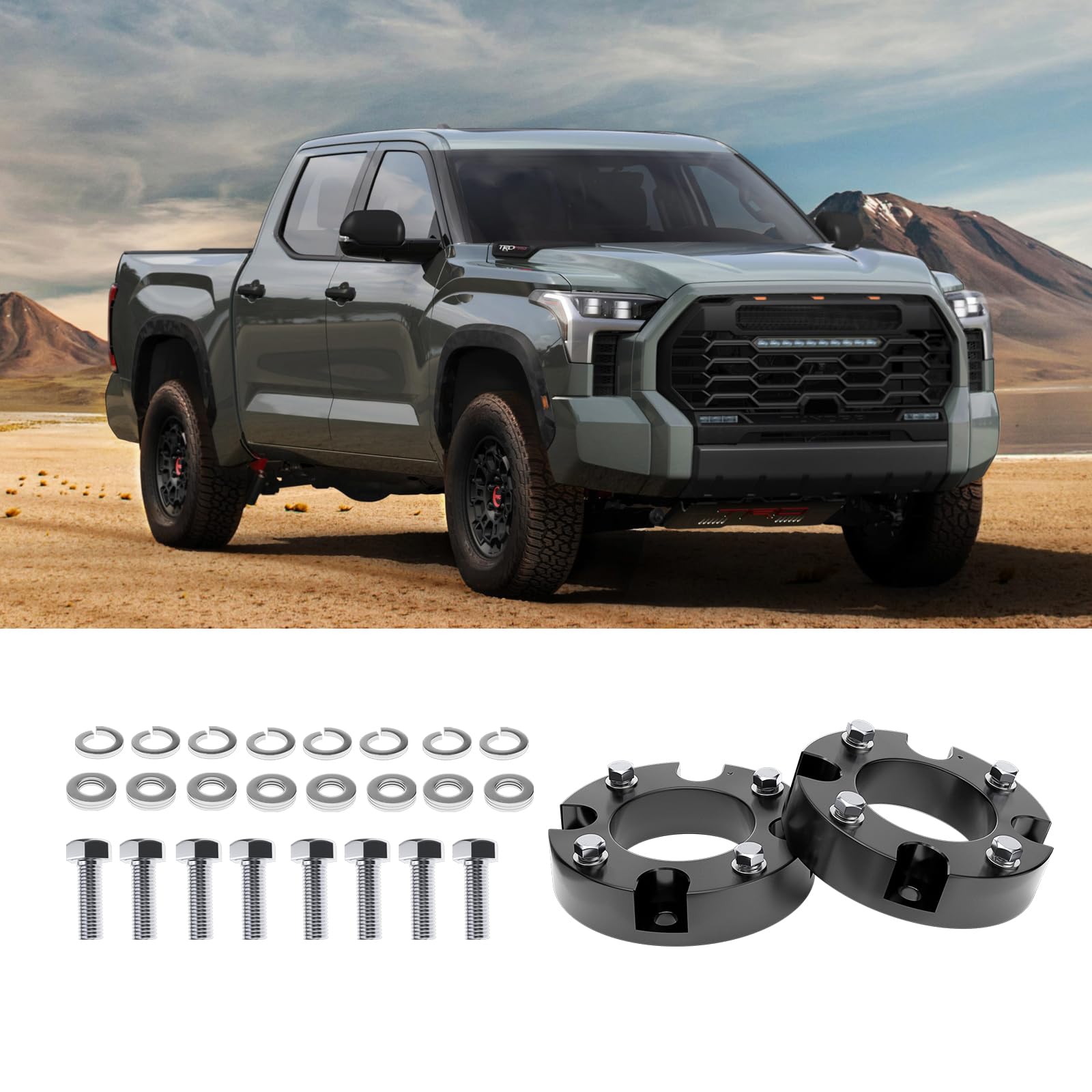 2 Inch Front Leveling Lift Kits For 2007-2021 Tundra, 2 ' ' Forged Front Strut Spacers Suitable For Tundra 2007-2021