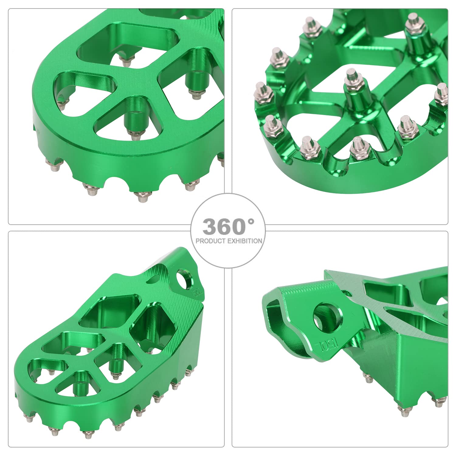 Motorcycle Foot Pegs Footpeg Foot Rest Pedal Cnc For Klx230 Klx230R Klx230S 2020-2023 Klx150L 2014-2021 Klx150Bf 2017 Green