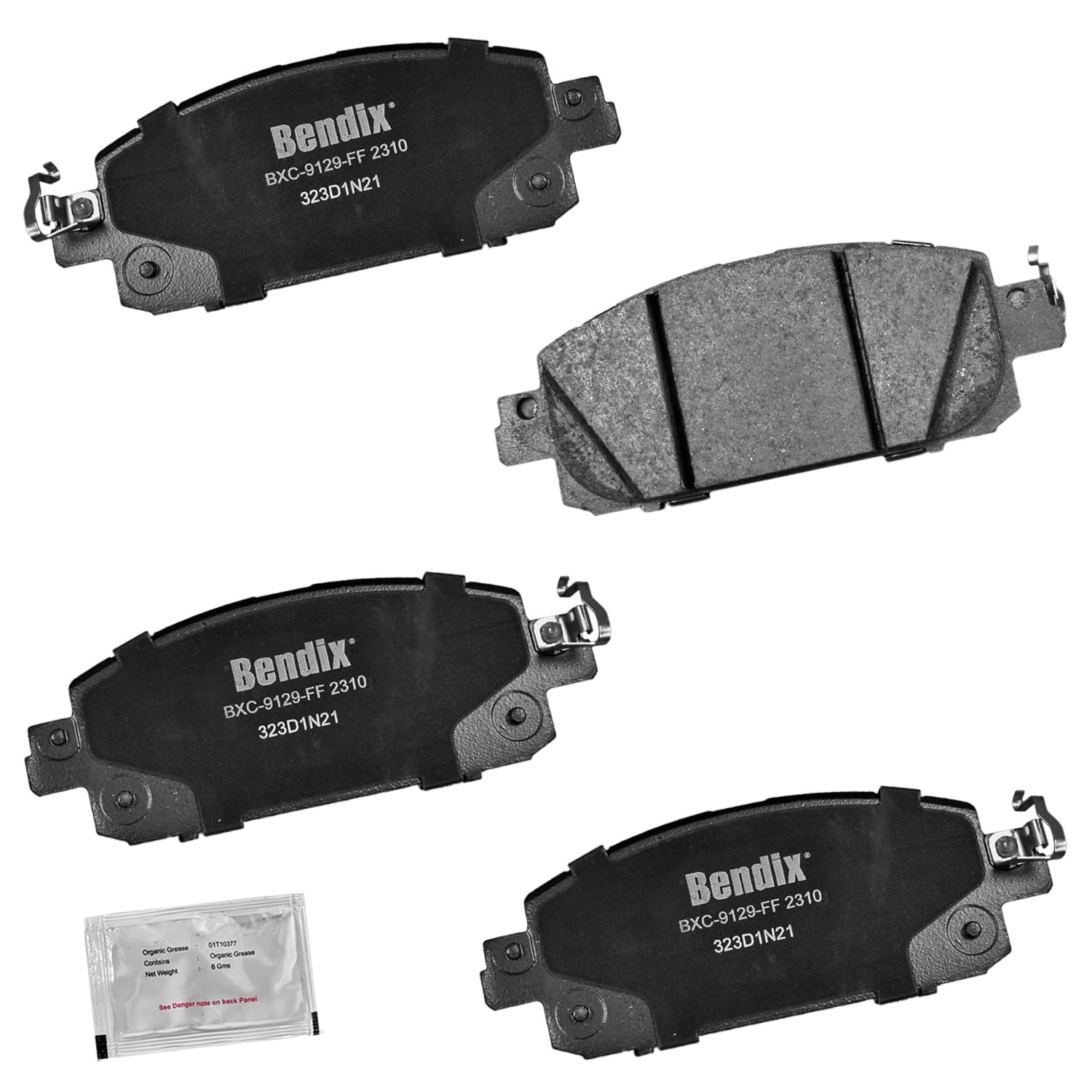 Bendix Priority1 Cfc2310 Ceramic Front Brake Pads For Nissan Kicks 2024-2021, Sentra 2023-2020
