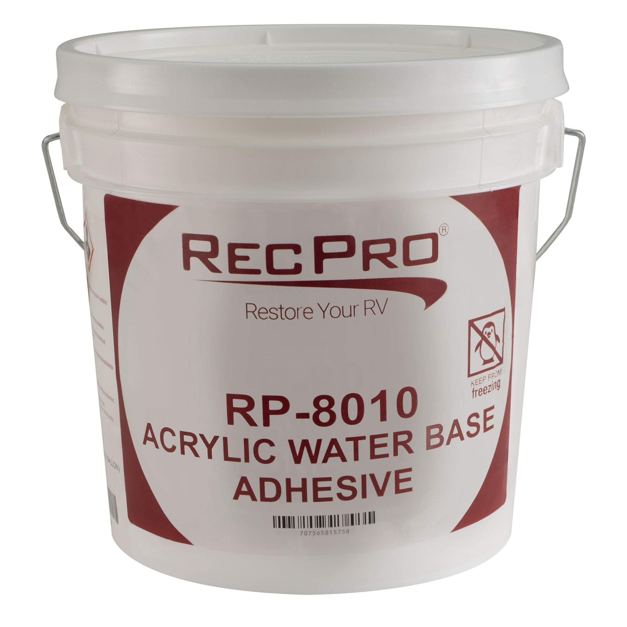 Recpro Rv Rubber Roof Adhesive 8010 | 1 Gallon | Water-Based Universal Rv Roof Glue | Rv Adhesive (1 Gallon) | Made In Usa