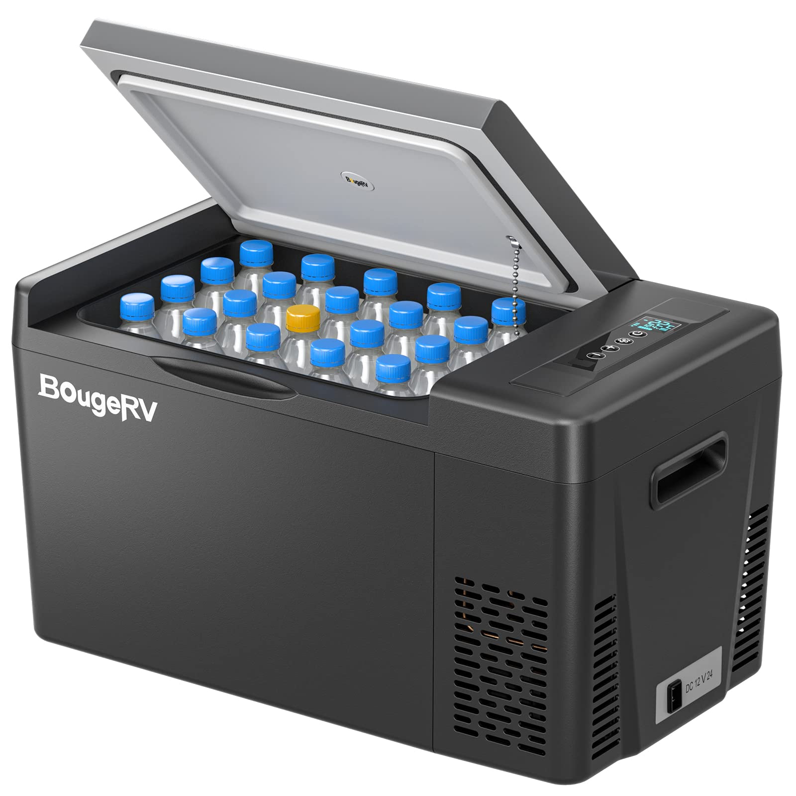 Bougerv 12 Volt Refrigerator 12V Car Fridge 23 Quart Portable Freezer Compressor Cooler 12/24V Dc 110~240V Ac For Truck Van Rv S