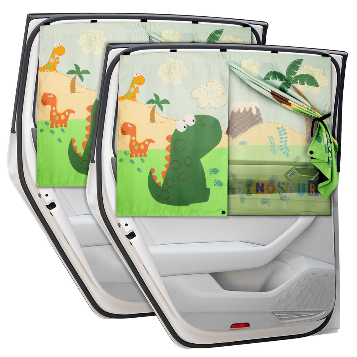 Car Window Shades With Cute Patterns, 2Pcs Magnetic Car Curtains For Privacy Protection Full Covers/Half Shade Options, Auto Sun