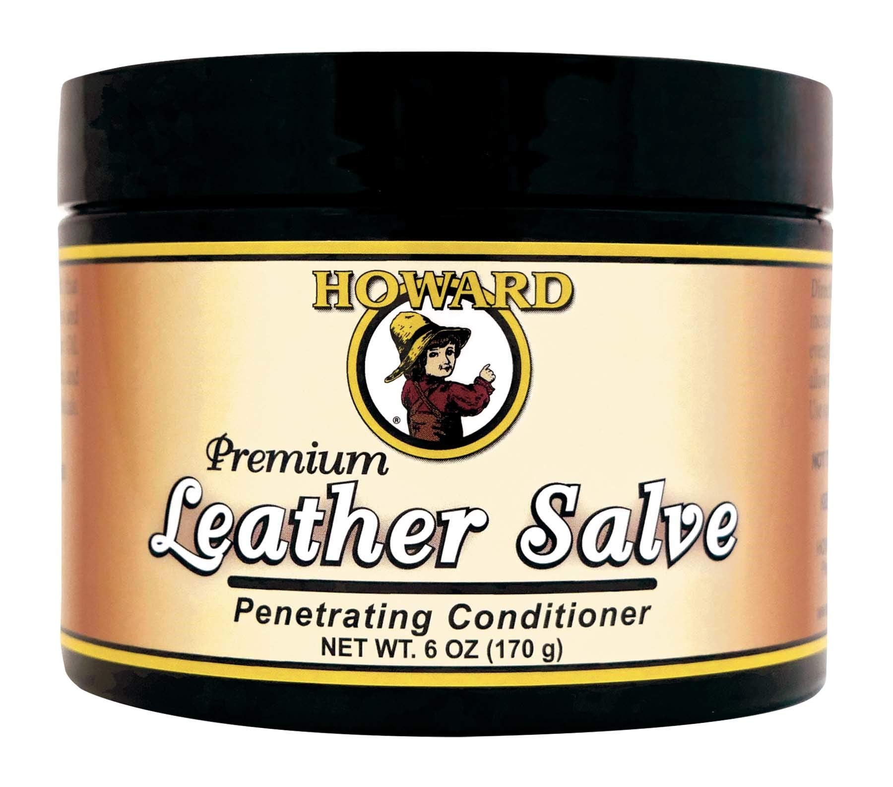 Howard Premium Leather Salve: Rejuvenates, Penetrates, Preserves, Protects, & Revives Dried-Out Smooth Leather. Natural Salve, No Greasy Or Sticky Residue. Ideal For Leather, Couches, Shoes, & More