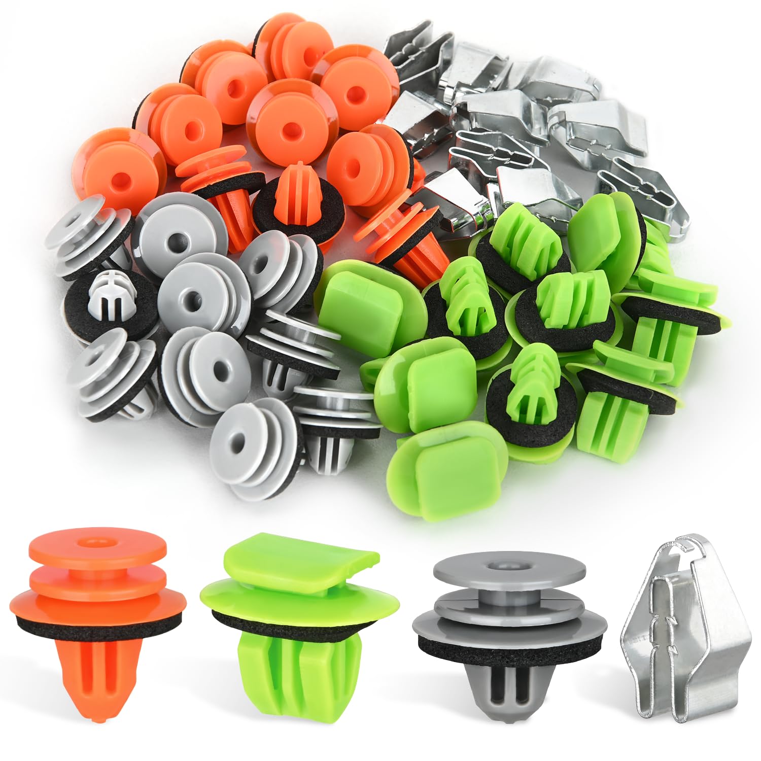 Gooacc 40Pcs Liftgate Interior Trim Moulding Clips Trunk Trim Panel Retainer Clip For Benz Mercedes 000-991-90-98, 000-991-89-98