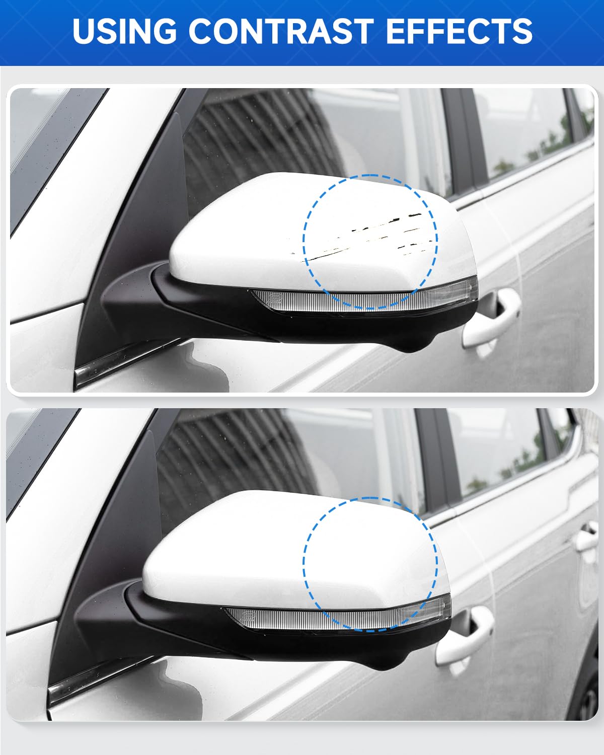 RSACET GWP Glacial White Pearl Tricoat Touch Up Paint Compatible with Kia Exact Match Touch Up Paint Car Scratch Repair