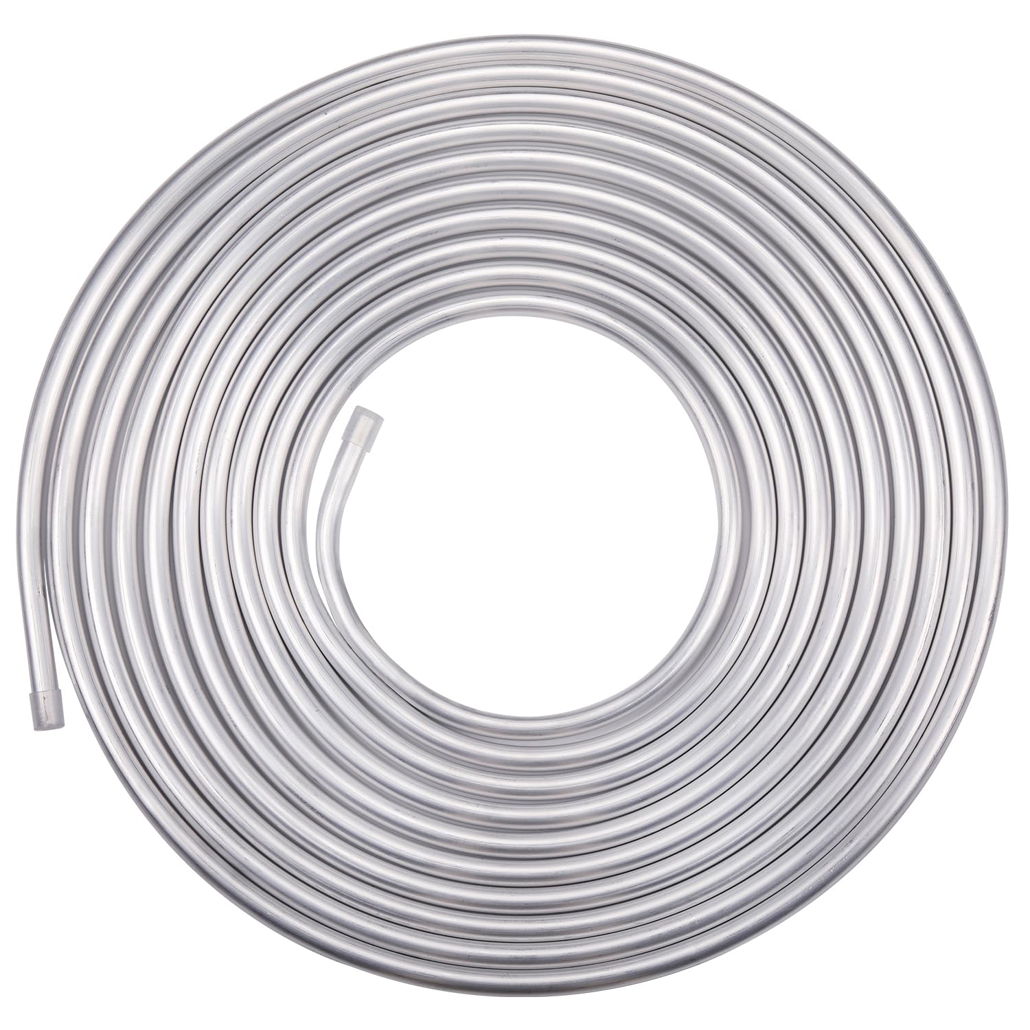 Podavelle 1/4 OD Aluminum Hard Fuel Line Hardline Tube Tubing Coil 16 Feet Roll