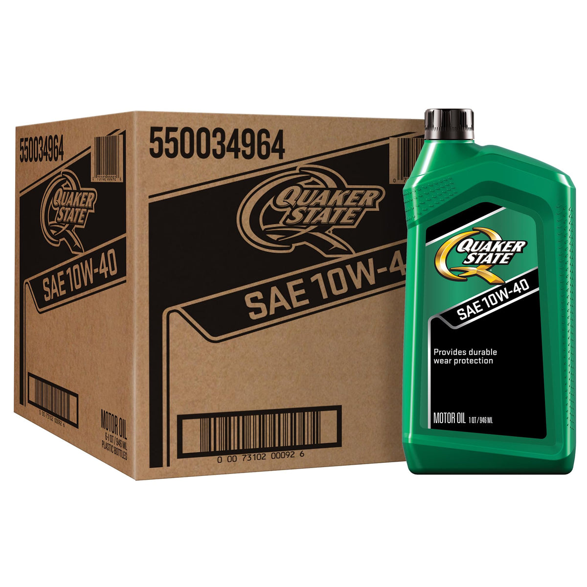 Quaker State Motor Oil, 10W-40, 1 Quart (6 Pack)