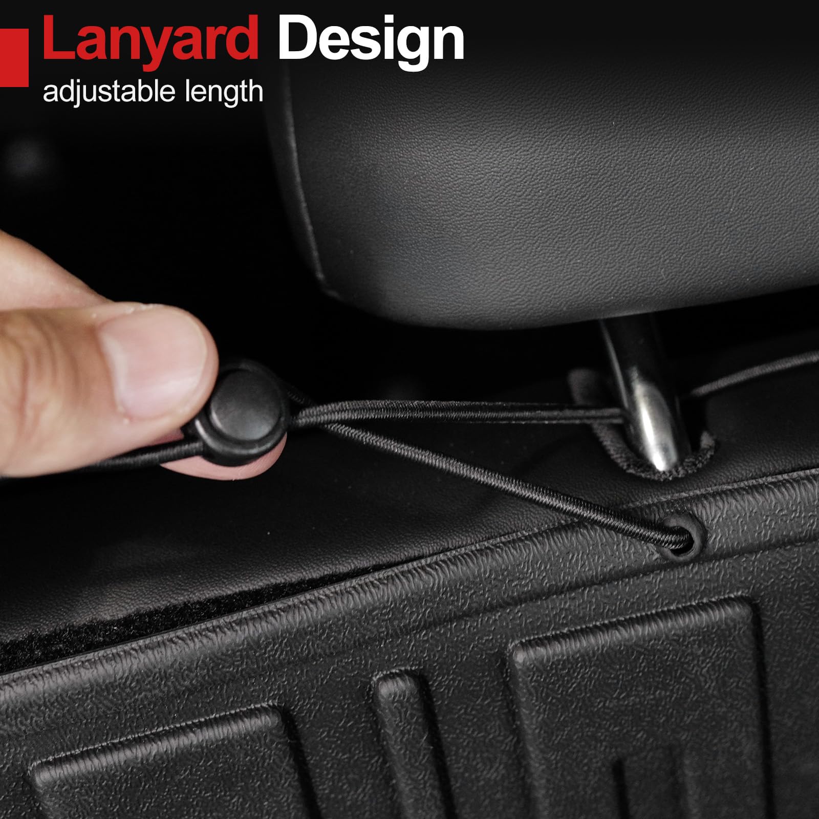 Houclemic Cargo Mat For Hyundai Santa Fe Accessories 2024 2025-Tpe All Weather Trunk Mat With Backrest Mat For 2025 Santa Fe Cal