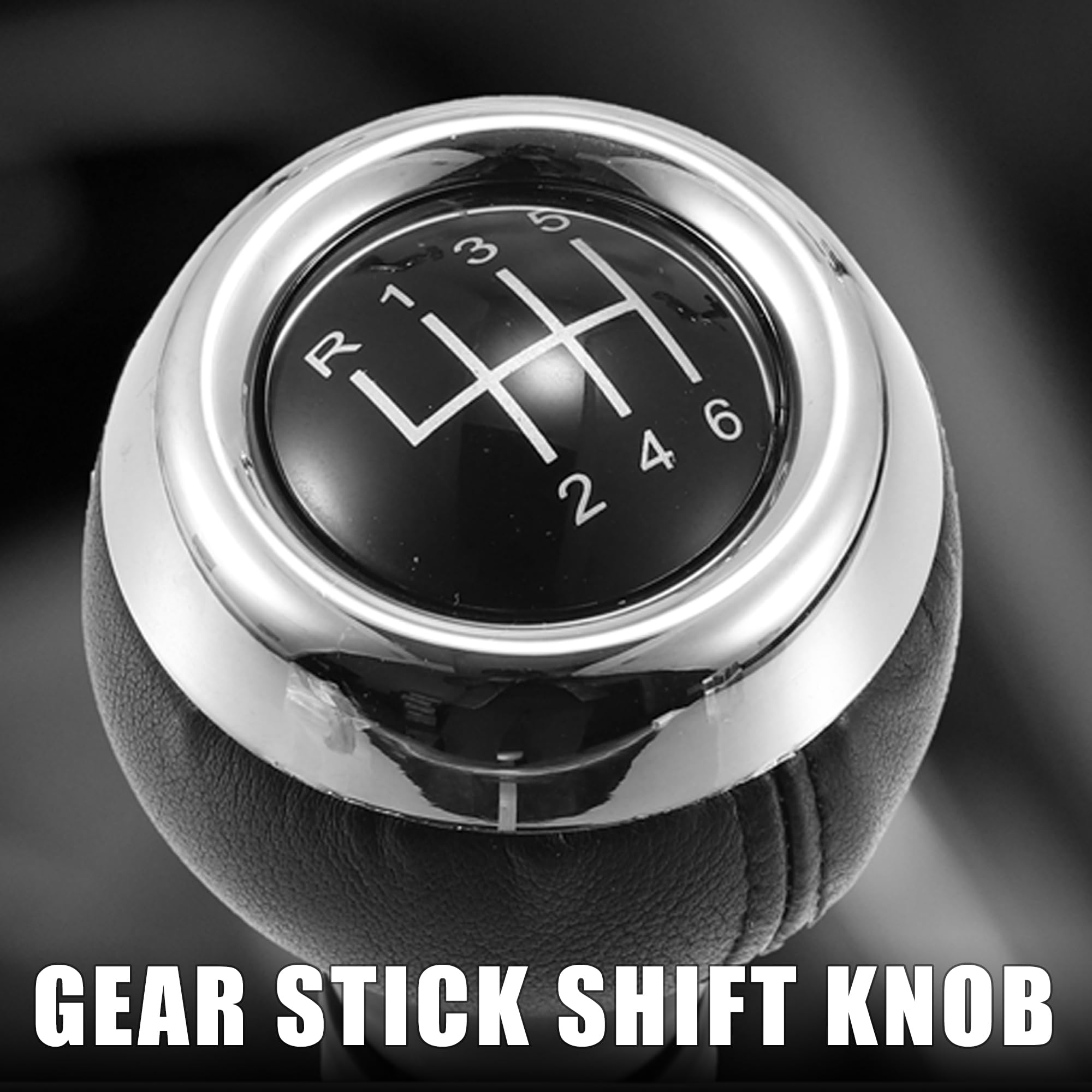 X AUTOHAUX Car Manual Gear Stick Shift Knob 6 Gear for Mini Cooper R55 R56 R57 R58 R59 R61 Car Shift Head Faux Leather