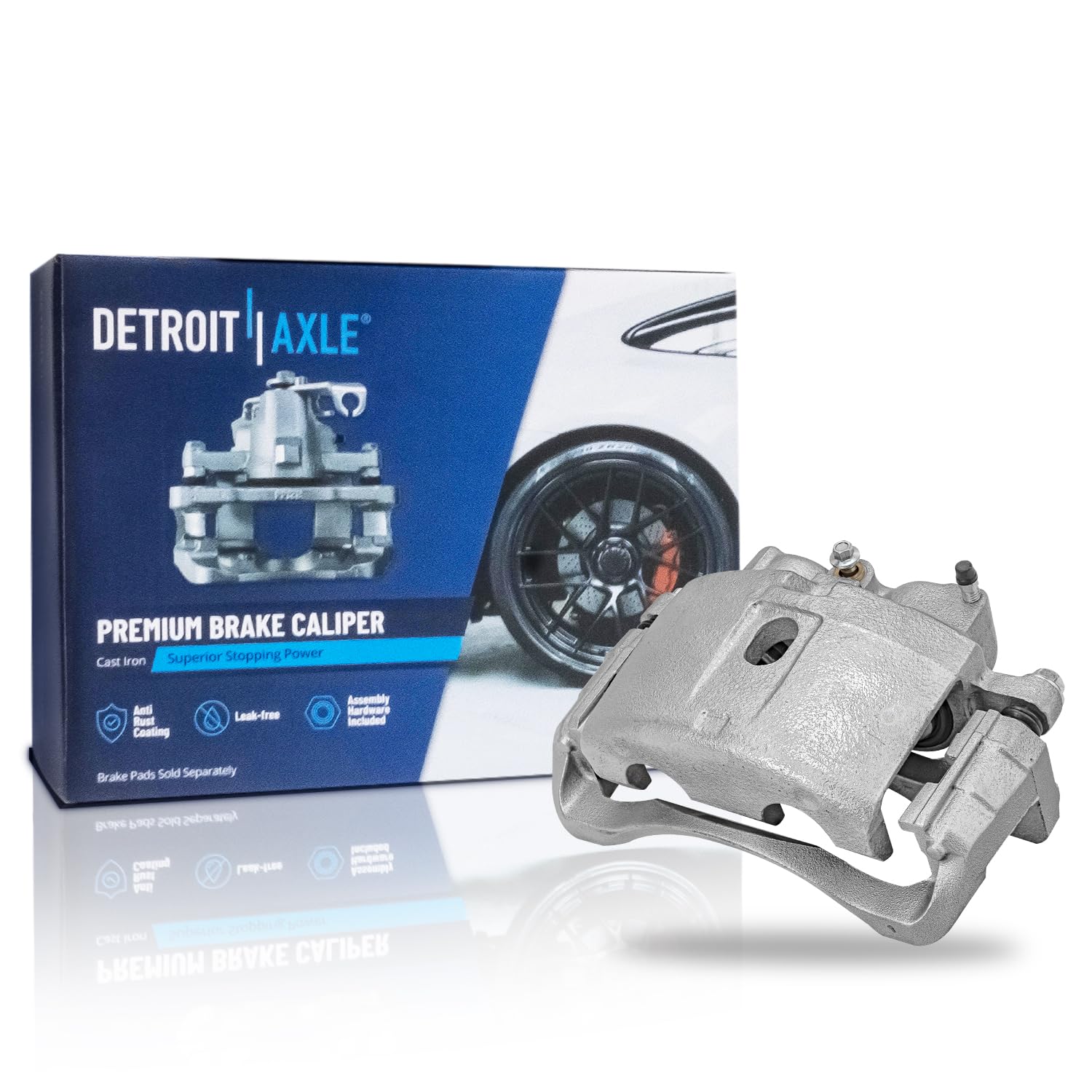 Detroit Axle - Front Passenger Side Brake Caliper w/Bracket Replacement for Chevrolet Silverado GMC Sierra 2500 3500
