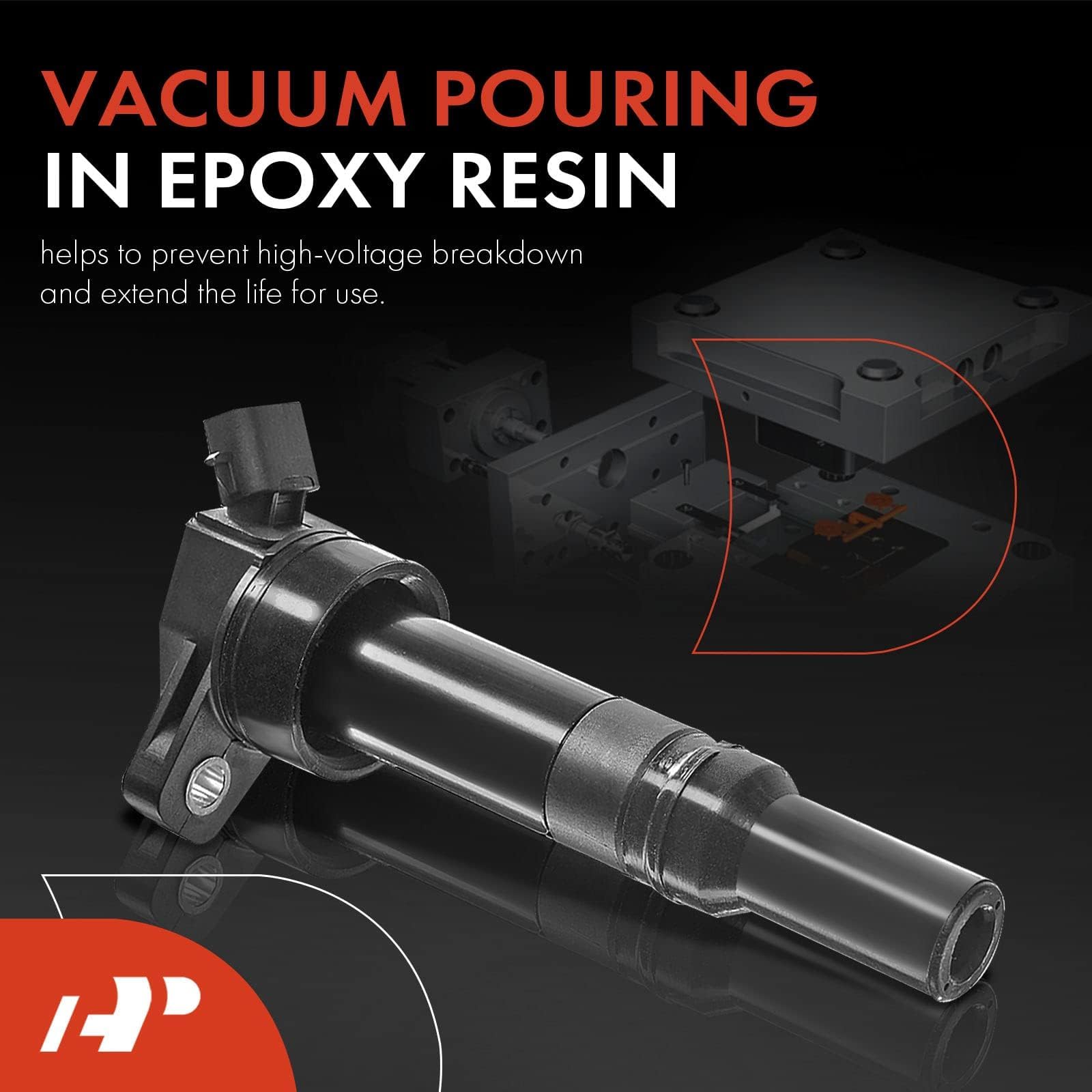 A-Premium Ignition Coil Pack Set of 4 Compatible with Hyundai Elantra 2011-2016 Tucson 2014-2020 Kia Forte 2014-2016 Soul 2012-2019 1.8L 2.0L