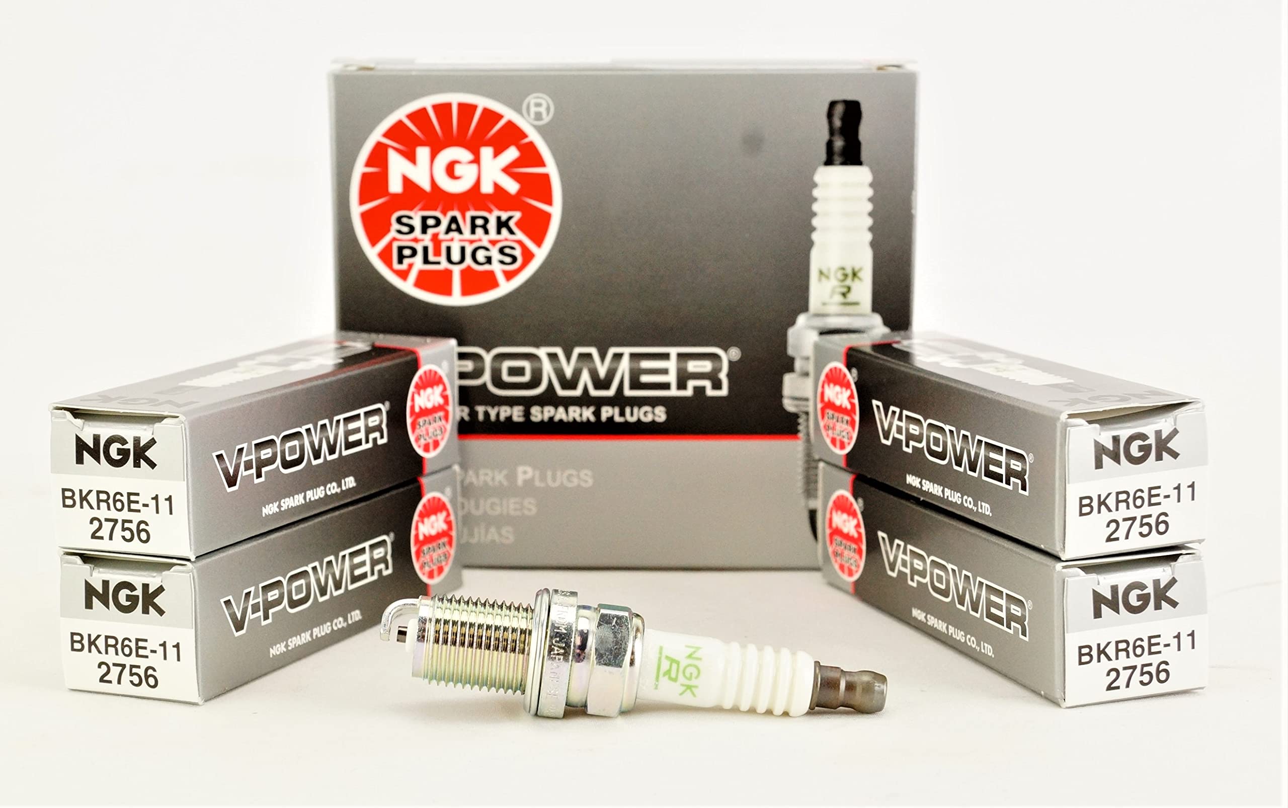 Ngk V-Power Spark Plug Bkr6E-11 (4 Pack) Compatible With Toyota Previa Le 1995-1997 2.4L/2438Cc