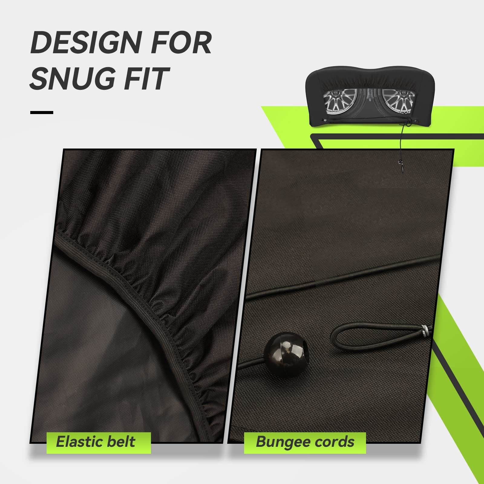 RVMATE RV Tire Covers, Dual Axle Wheel Cover (2 Pack) Fits 30''-33'' Diameter Tires, Waterproof Anti-UV 600D Oxford Black Covers