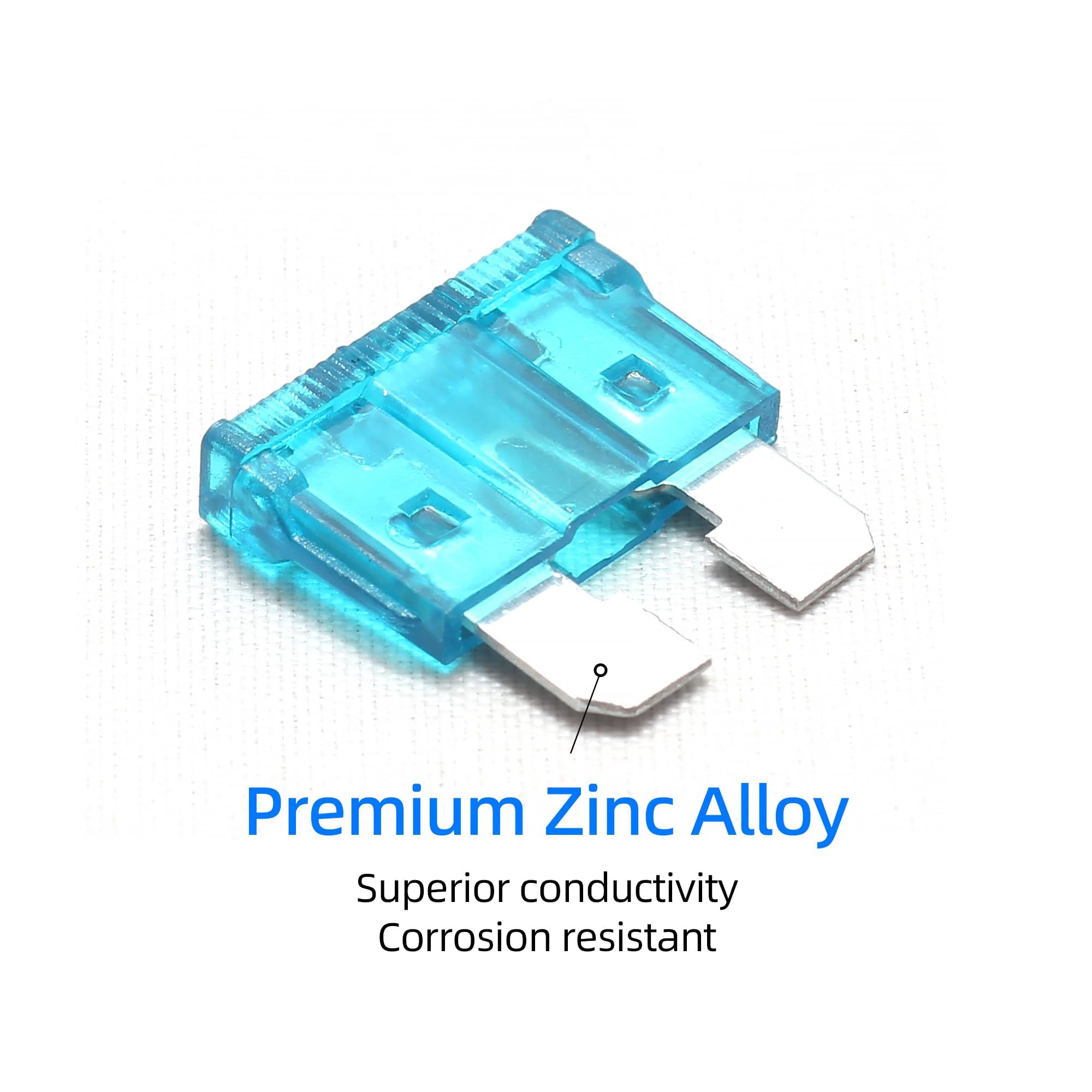 Xjlsgxusg 50Pcs 7.5Amp Standard Car Fuses, Blade Fuse Assortment Kit For Car, Marine, Truck, Rv Fuse Replacement