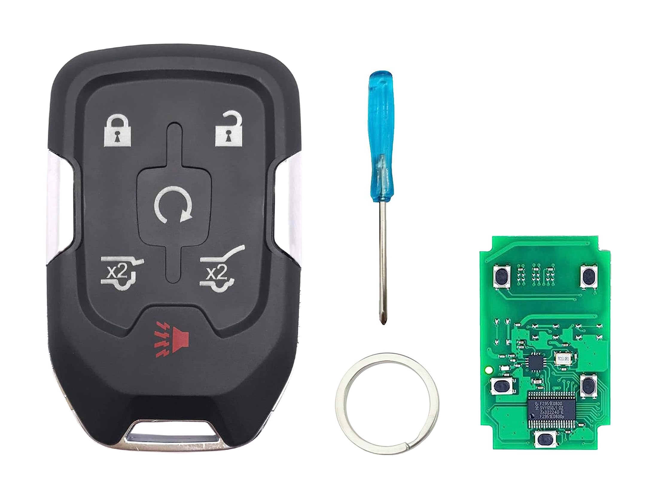 Smart Key Fob For 2015-2020 Chevy Suburban/Tahoe/Gmc Yukon + Yukon Xl 315Mhz Keyless Entry Remote Key Fob Hyq1Aa (With Chip, 6 B