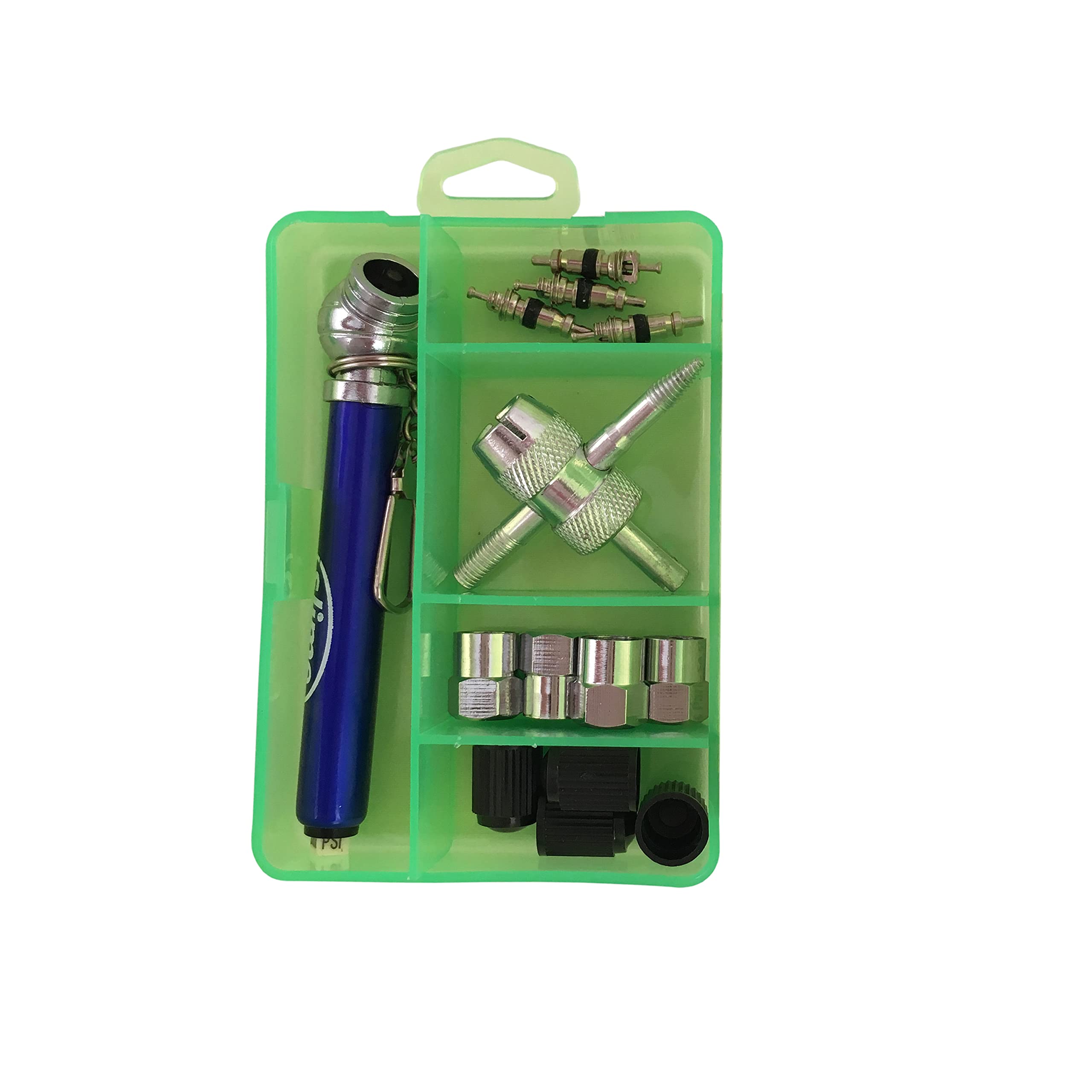 Slime 2410 Mini Tire Maintenance Kit, Tire Care Essentials, Compact, 14-Piece Set, 3.5' L X 2.5' W X 0.875' D