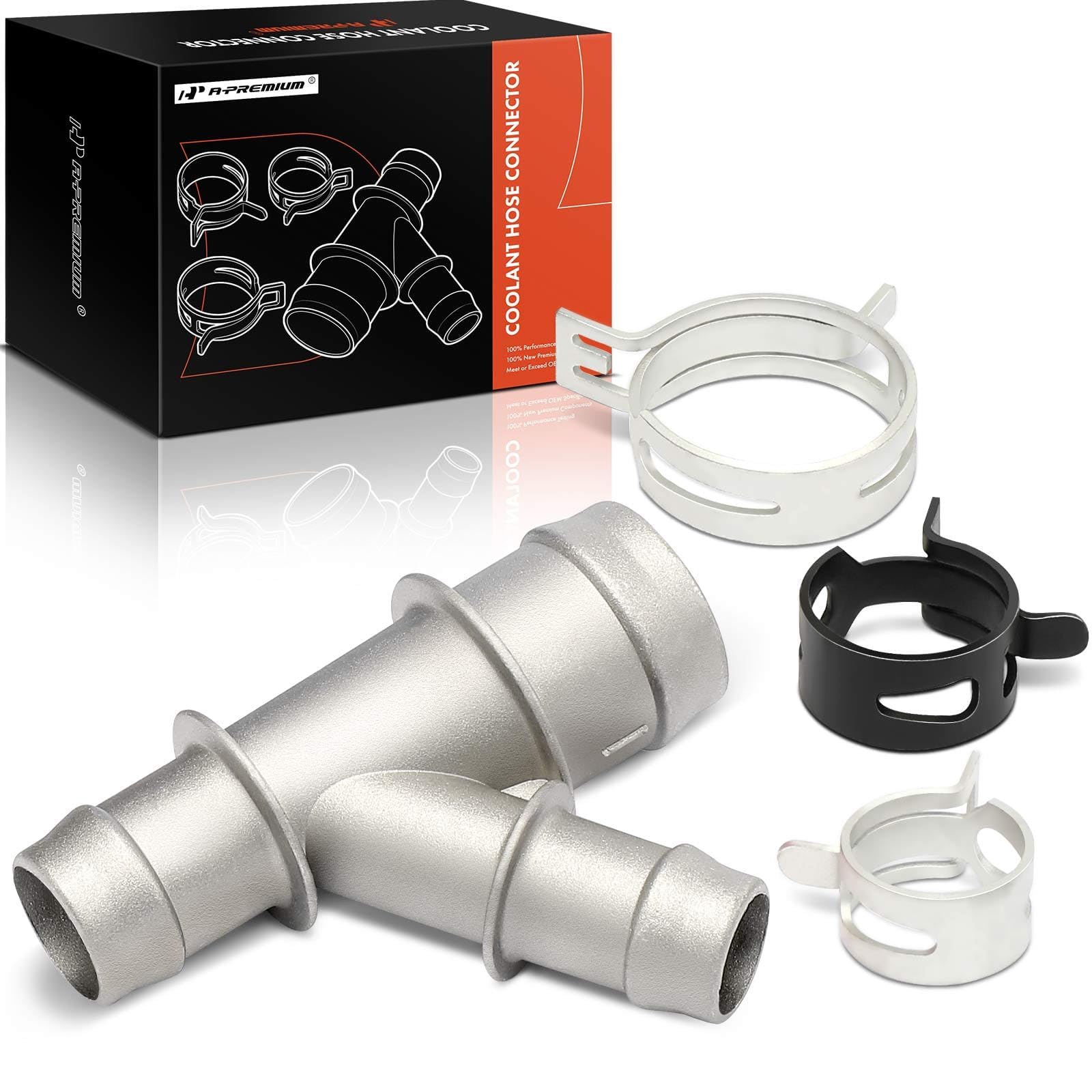 A-Premium Coolant Hose Junction Connector - Compatible With Chevrolet Silverado Suburban Tahoe Avalance & Gmc Sierra Yukon & Cad