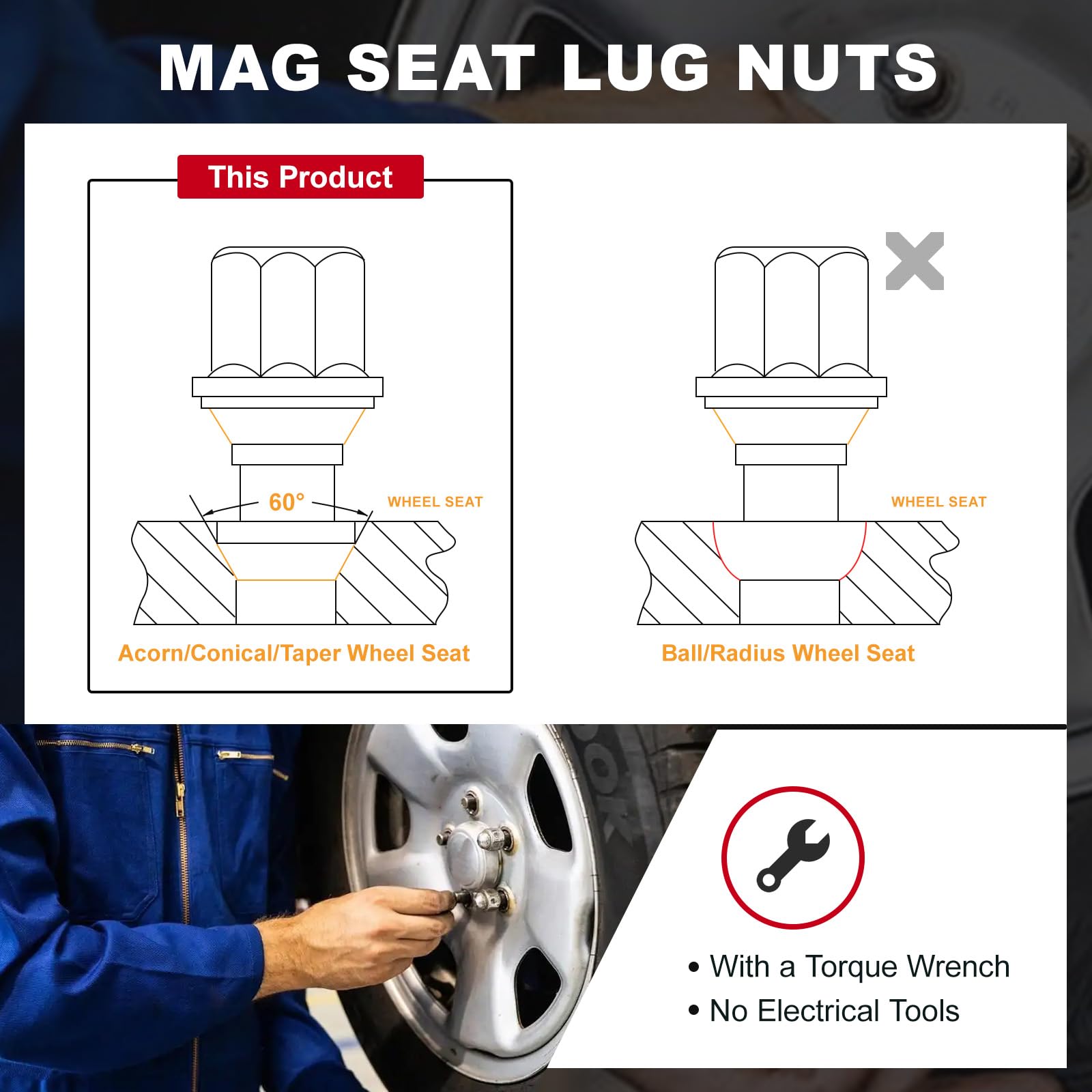 Bapmic 0009905407 Wheel Lug Nuts Bolt Stainless Steel Compatible with Mercedes Benz ML500 S550 CL63 ML350 GLK350 CL500 GL450 (Pa