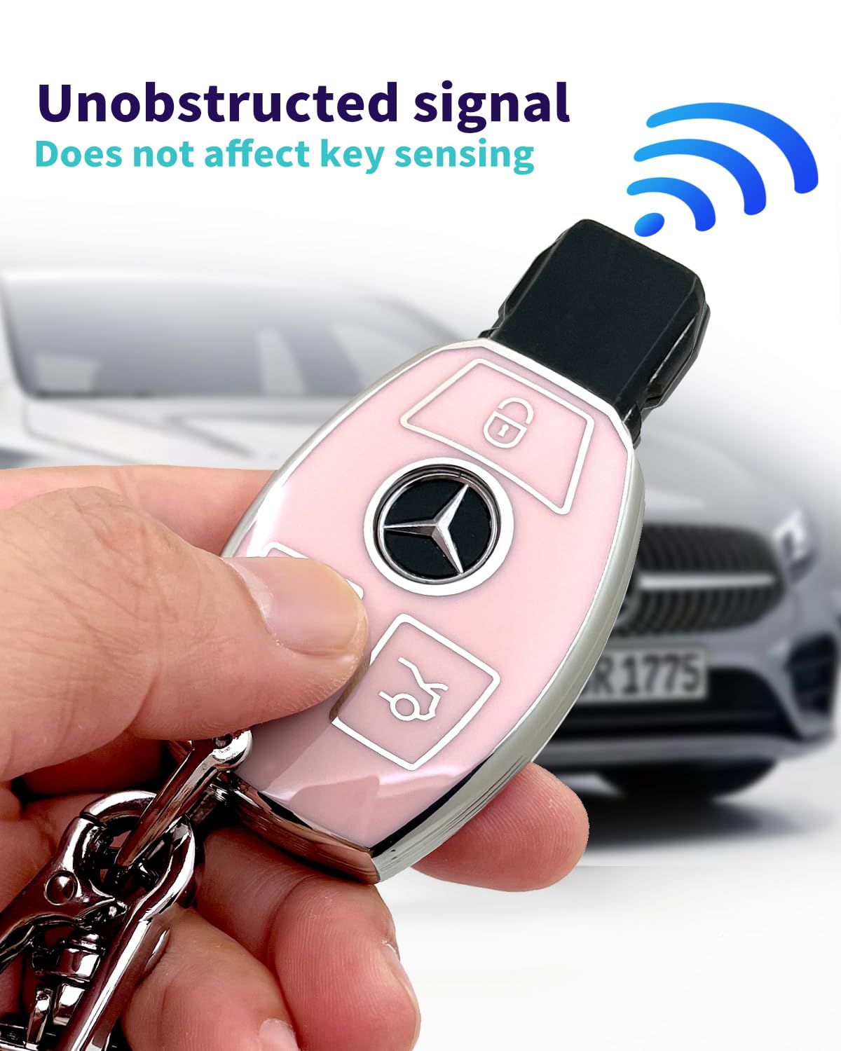 Haoyoumei Suitable For Mercedes Benz Keys.Advanced Soft Tpu Key Cover Is Compatible With Cls Clk Amg Clk Glc Gle Gls Ml Sl Slk A