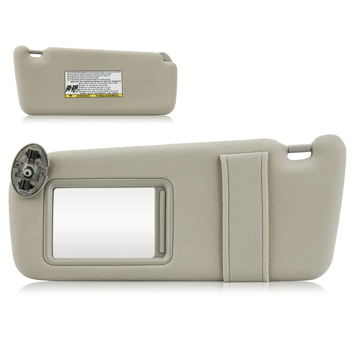 Sun Visor For 2007-2011 Toyota Camry Without Sunroof, Left Driver Side Beige Sunvisor Replacement 74320-06780-B0, 74320-33B81-B0