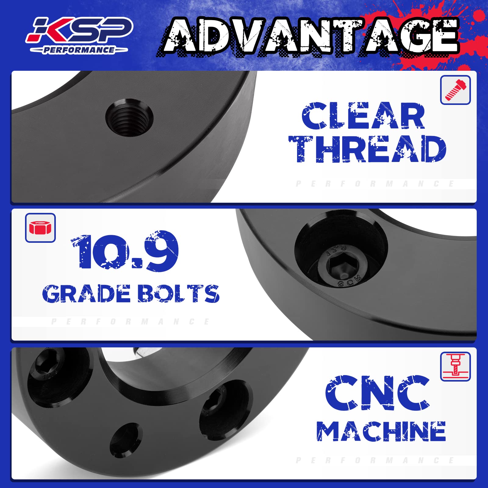Ksp 2.5   Sierra Lift Kits, 2.5In Front Leveling Lift Spacers Compatible With Chevrolet Silverado 1500 Gmc Sierra 1500 2007-2024