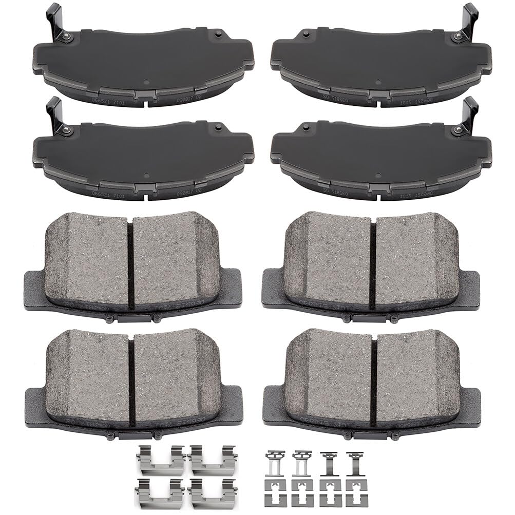 ECCPP D537-7418 D787-7656 Rear & Front Ceramic Disc Brake Pad Set Fit For Acura TSX 2004-2008,For Honda For Accord 2003-2007