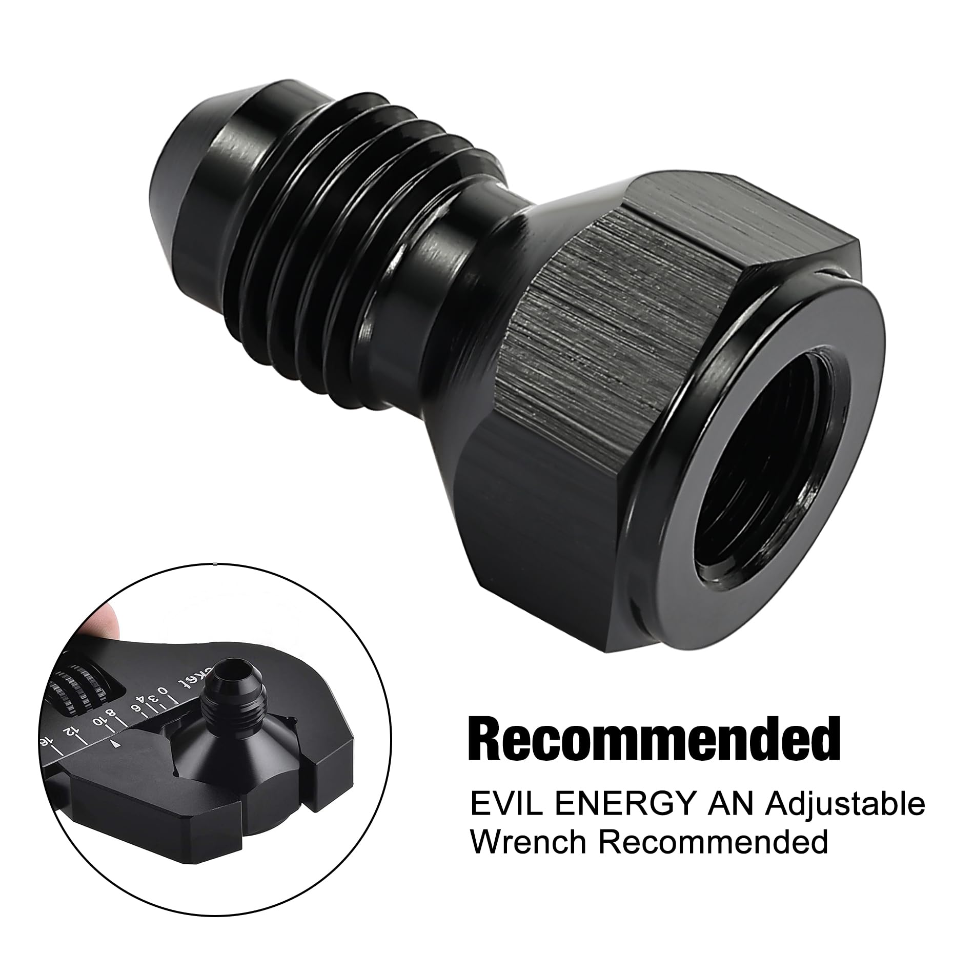 EVIL ENERGY 3AN Female to 4AN Male Falre Reducer Expander Adapter Fitting 2PCS